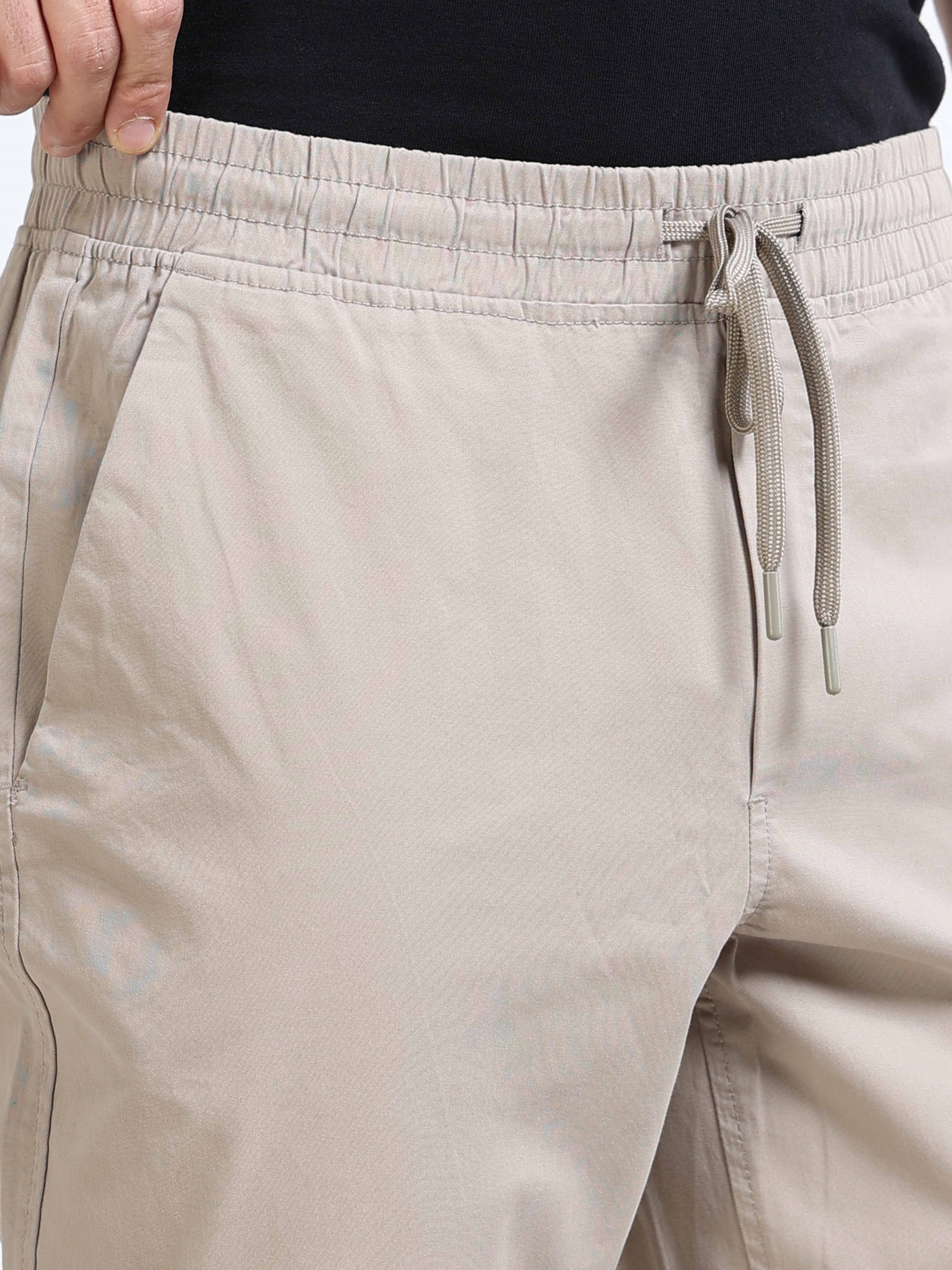 Men Beige Regular Fit Lounge Pants