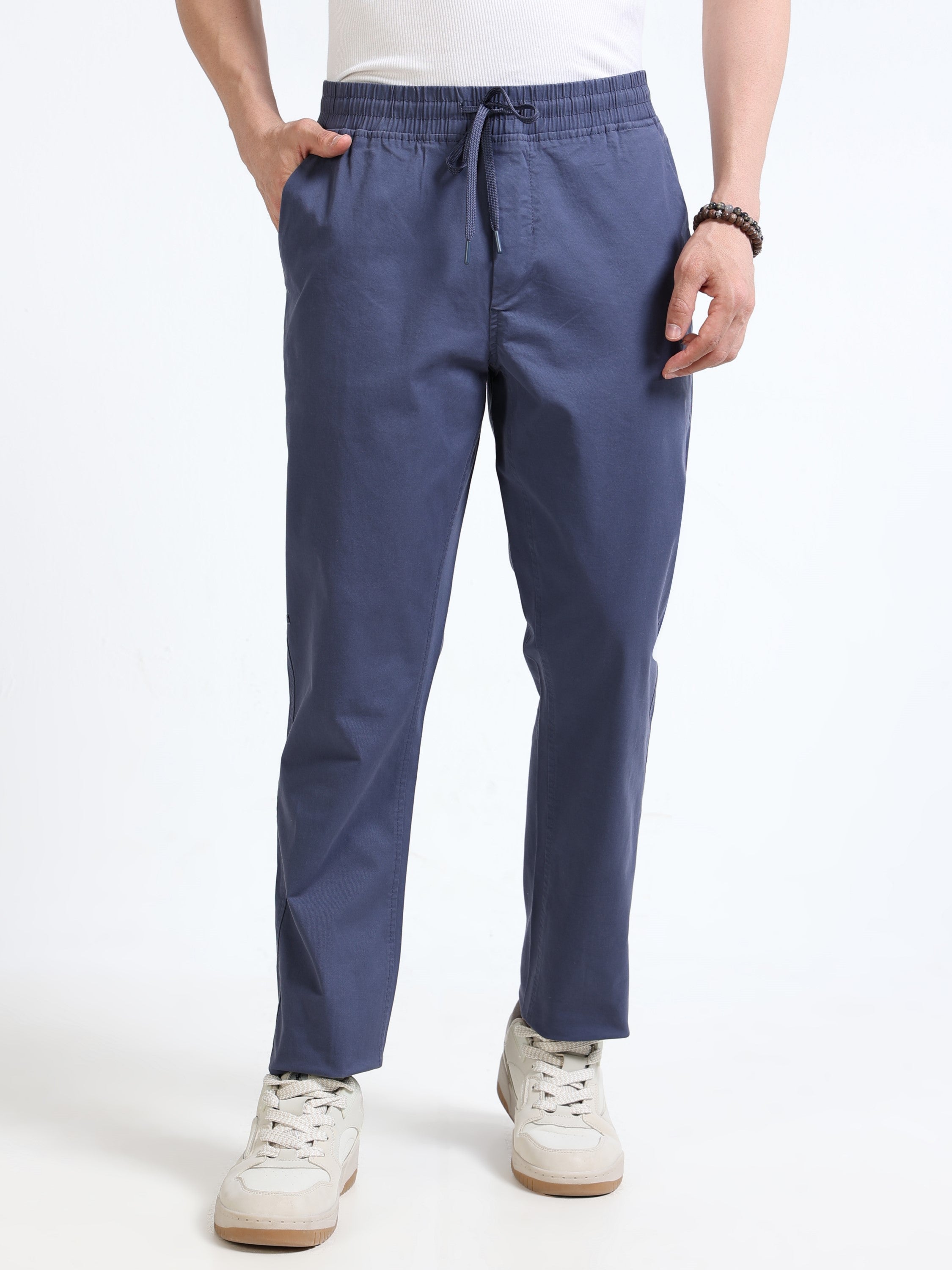 Men Blue Regular Fit Lounge Pants