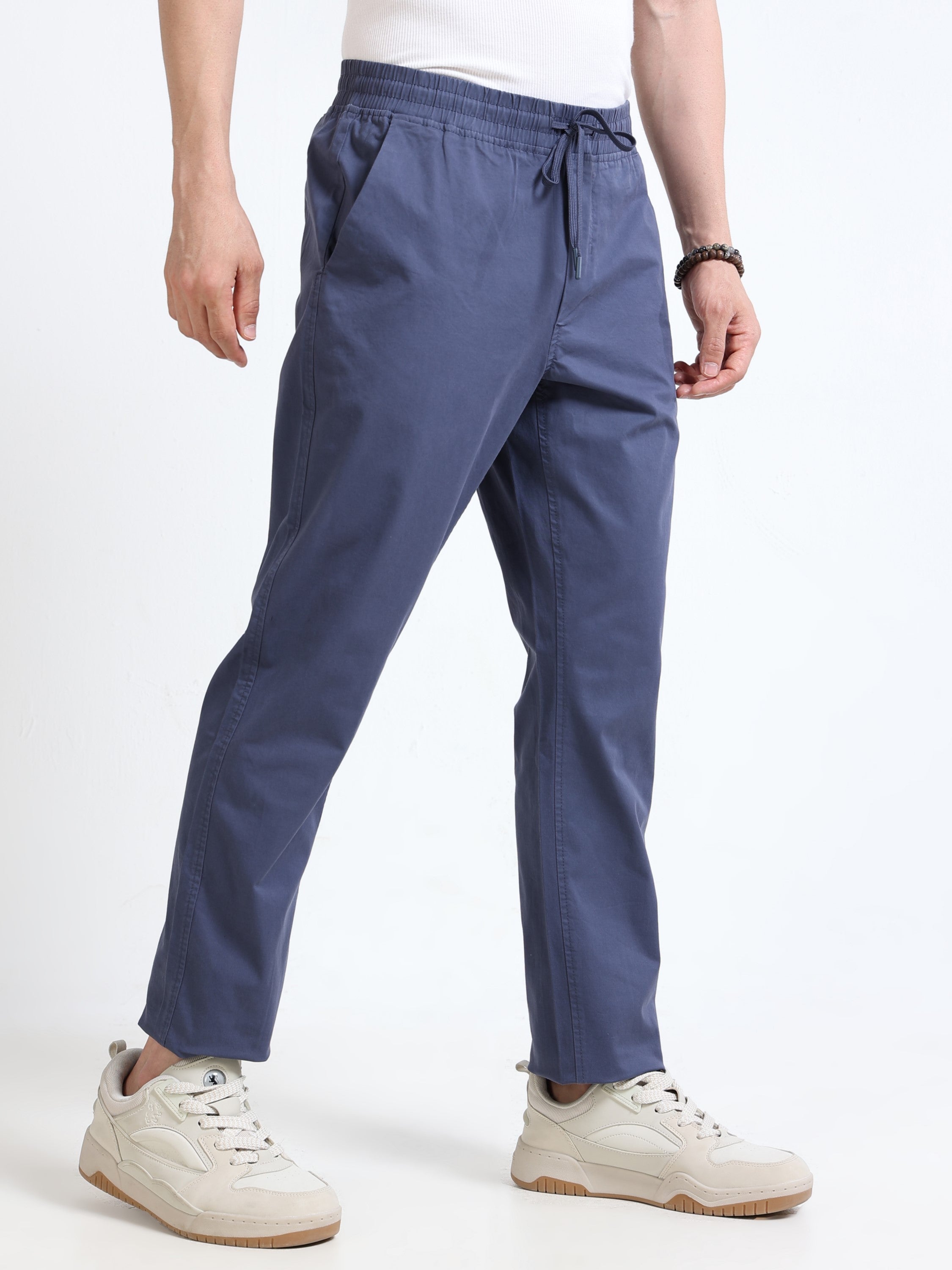 Men Blue Regular Fit Lounge Pants
