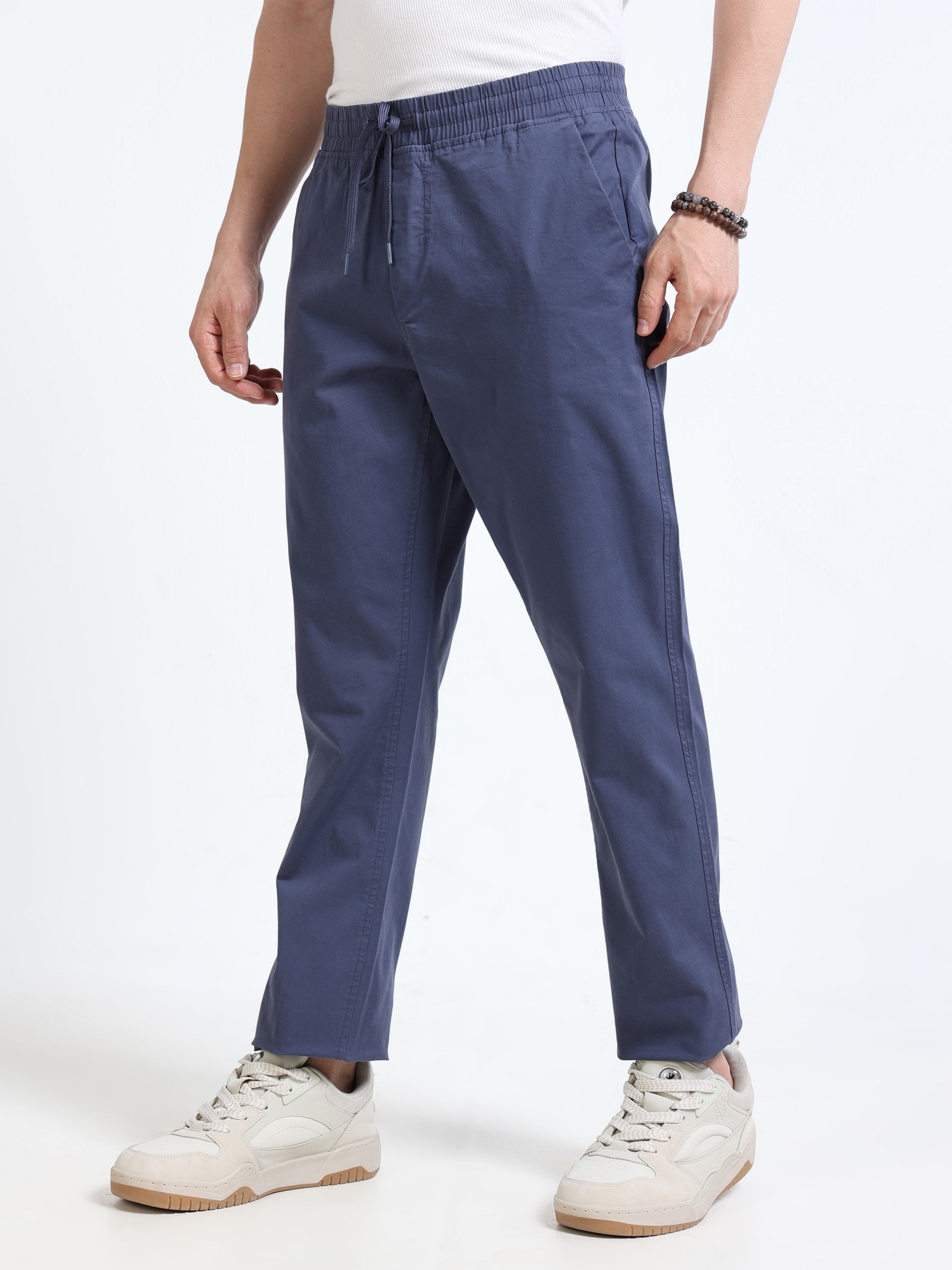 Men Blue Regular Fit Lounge Pants