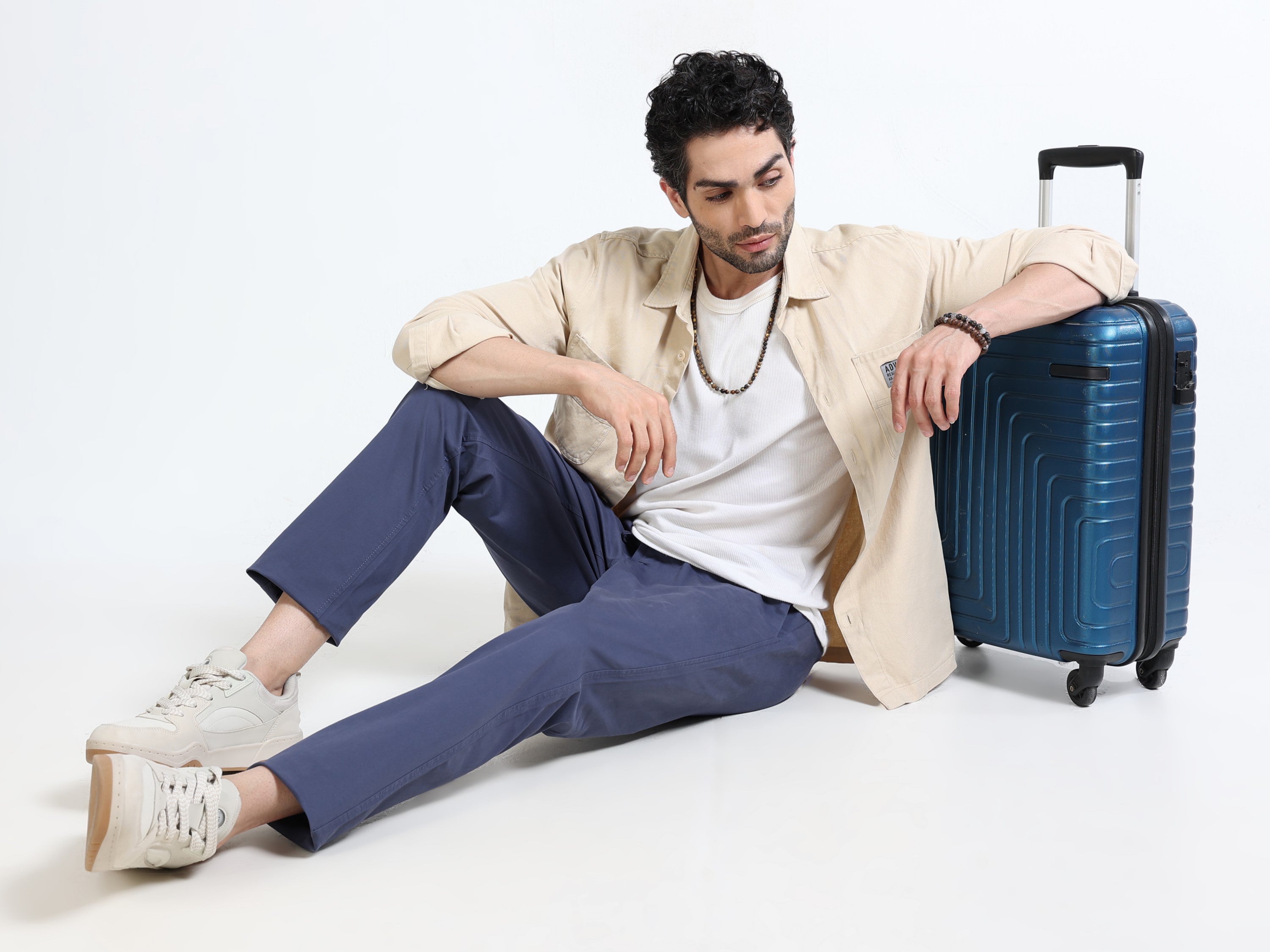 Men Blue Regular Fit Lounge Pants