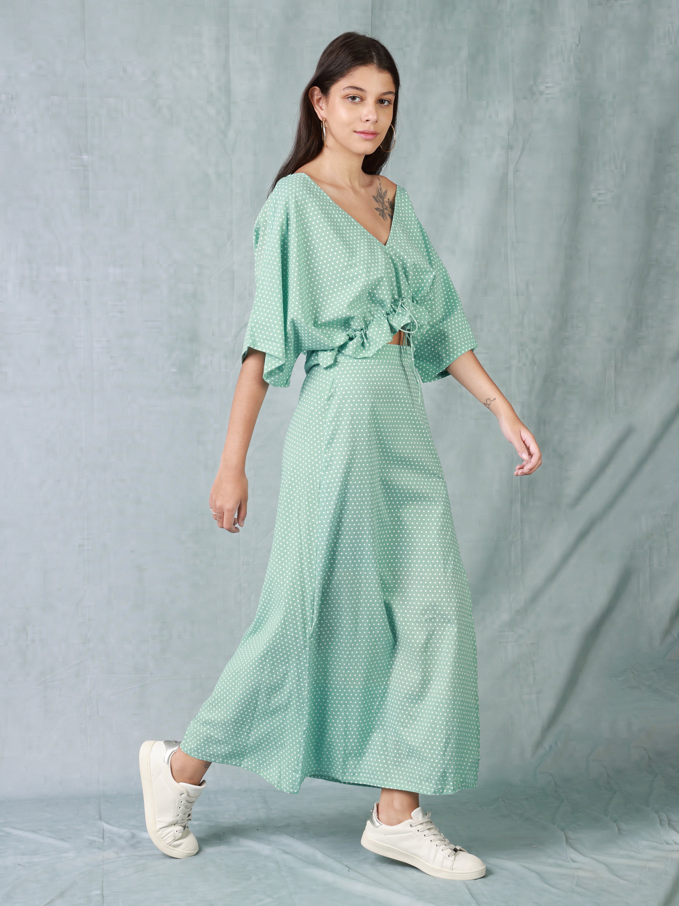 Women Polka Dot Co-ord Set