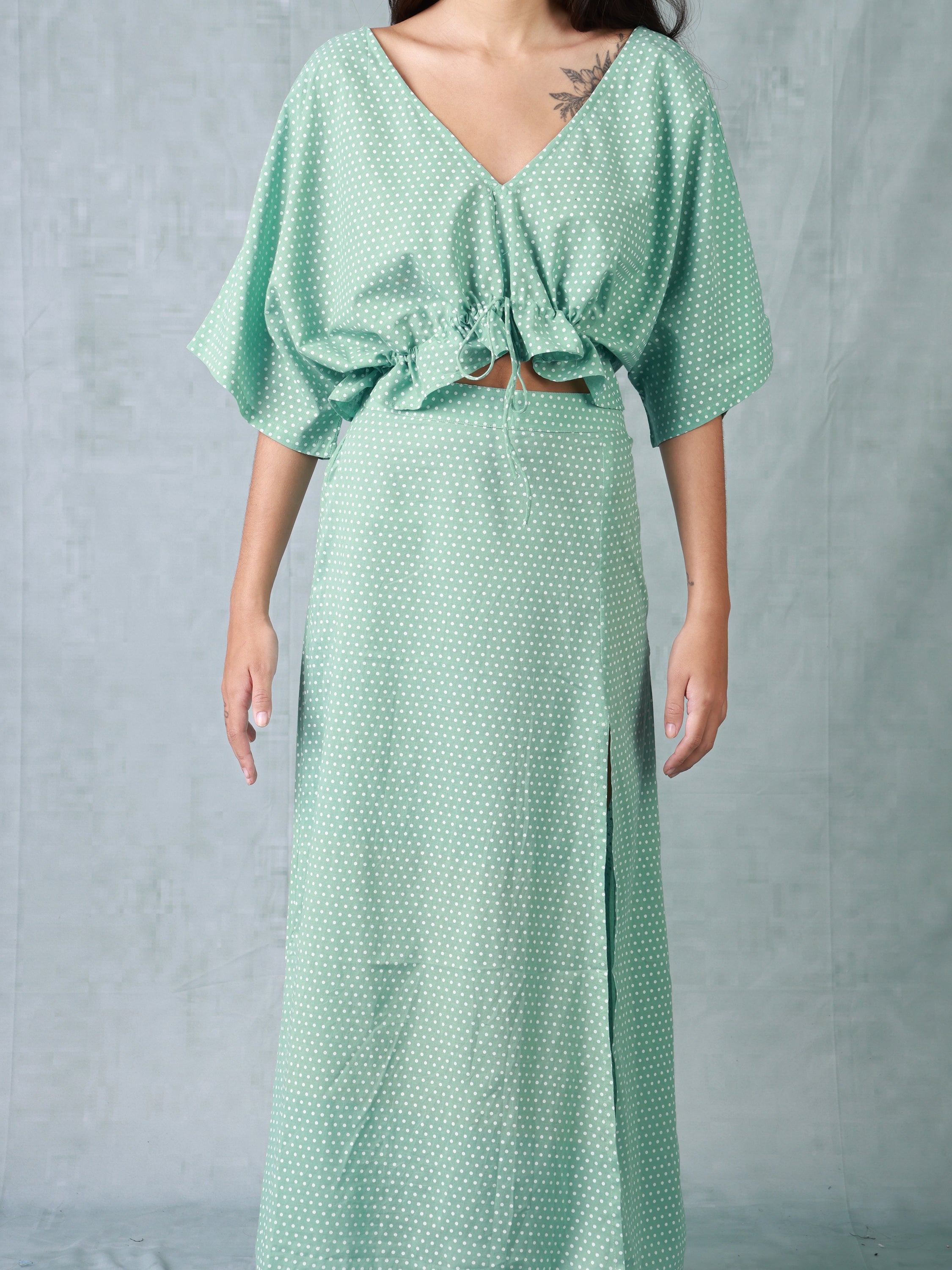 Women Polka Dot Co-ord Set