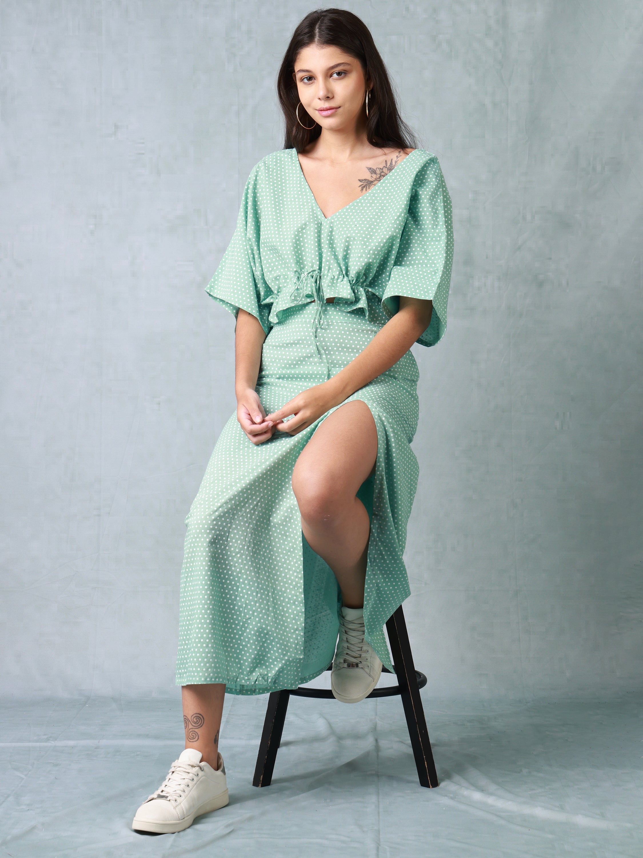 Women Polka Dot Co-ord Set