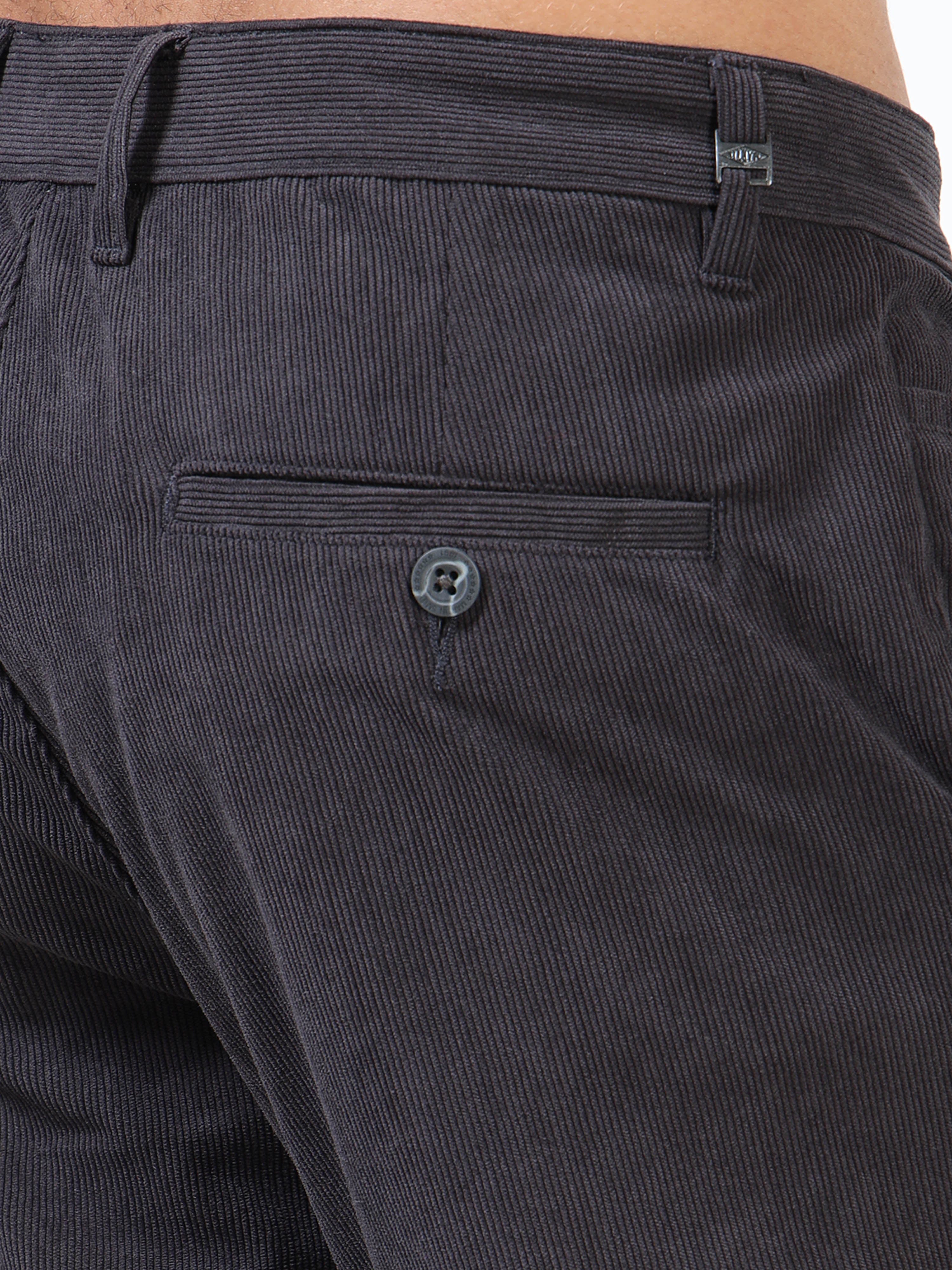 Men Grey Corduroy Pants