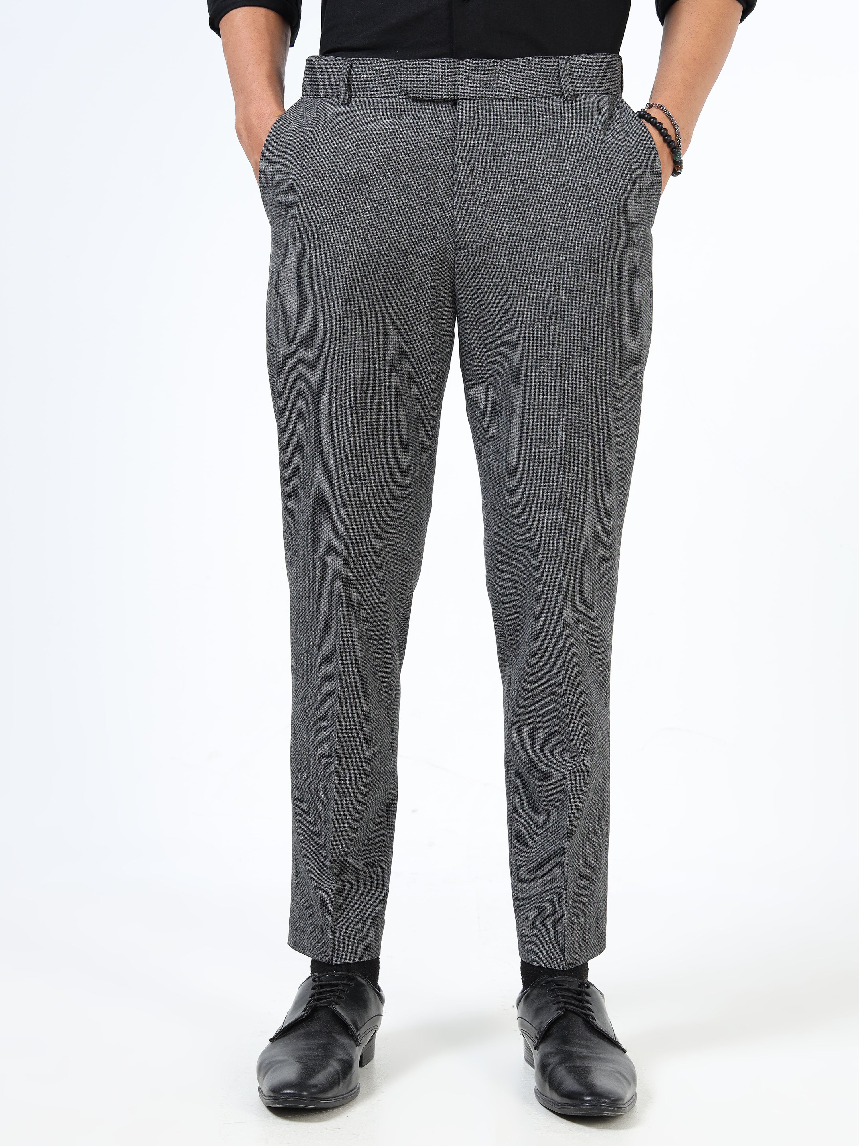 Men Grey Formal Trousers