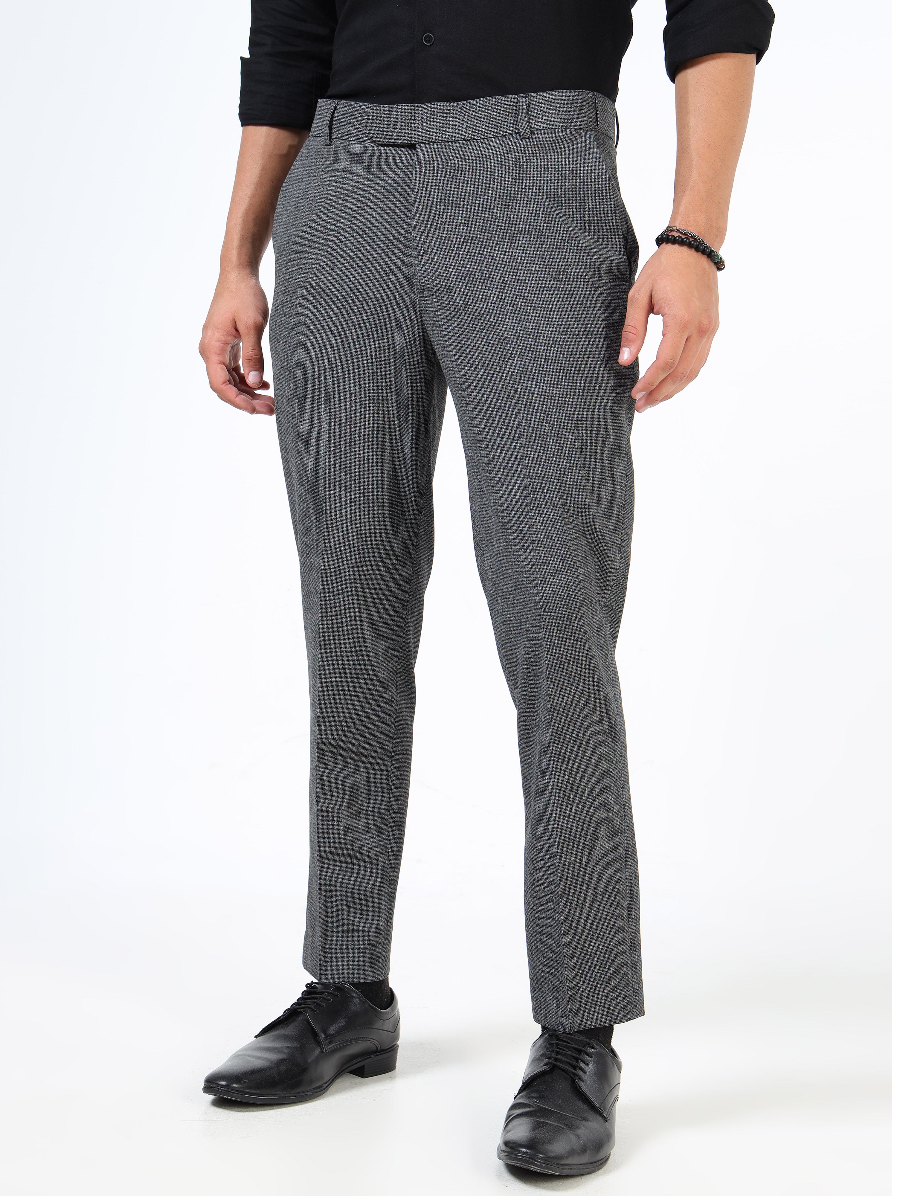 Men Grey Formal Trousers