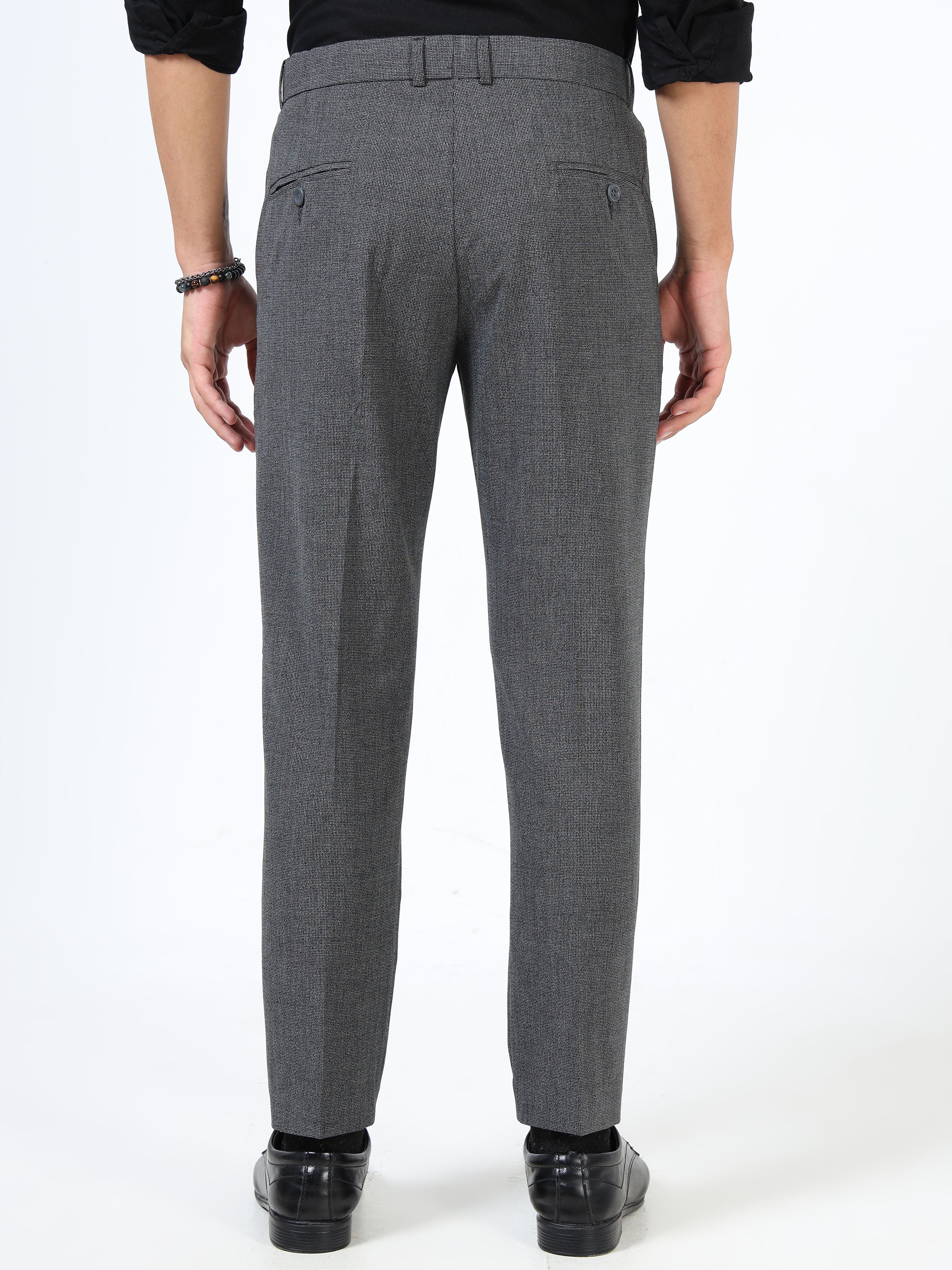 Men Grey Formal Trousers