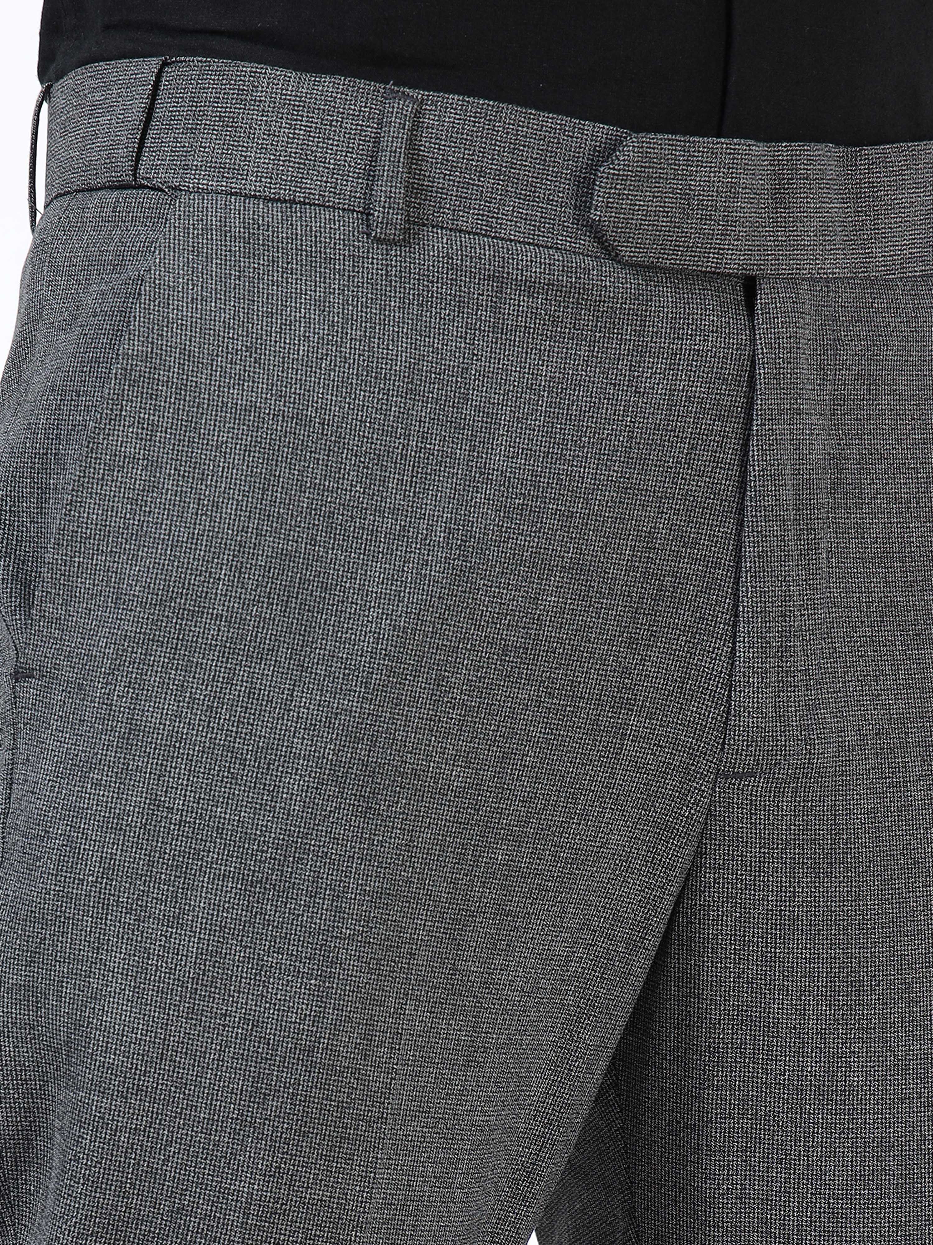 Men Grey Formal Trousers