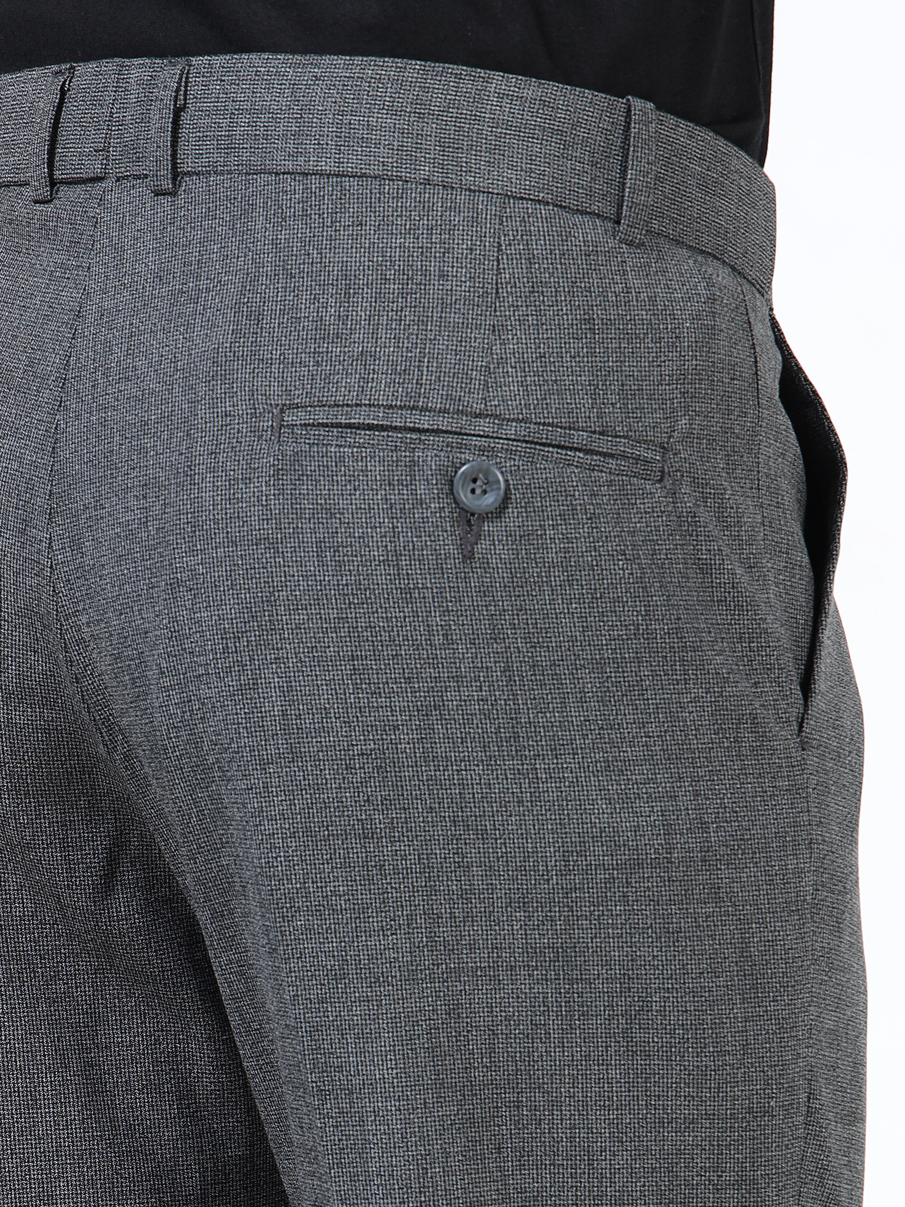 Men Grey Formal Trousers