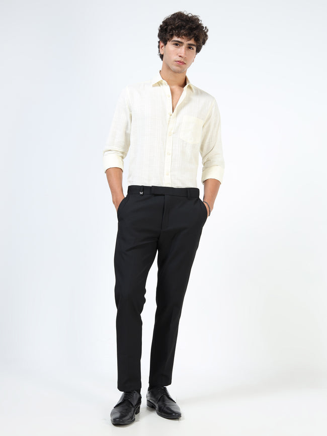 Men Black Formal Trousers