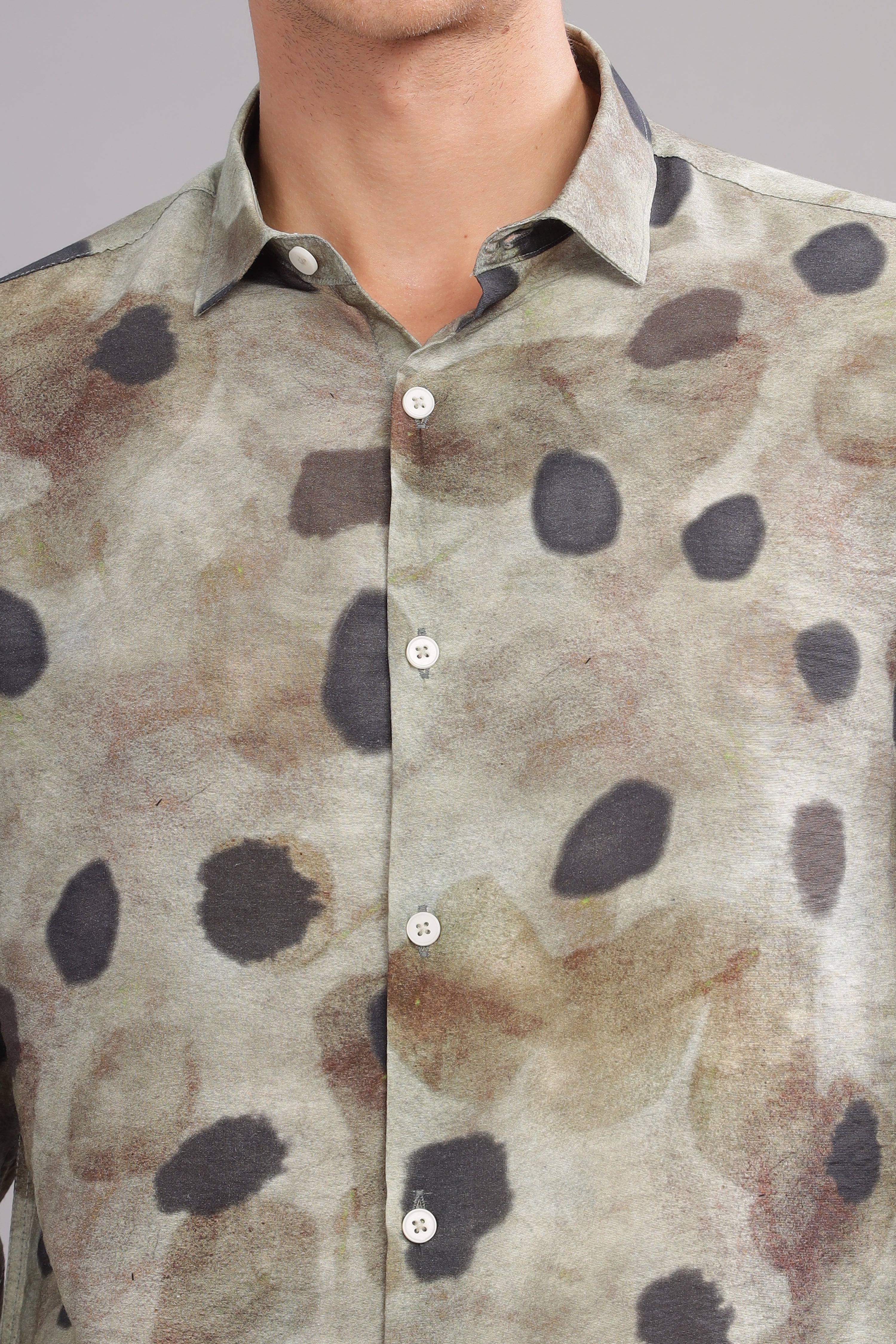 Men Green Slim Fit Shirt