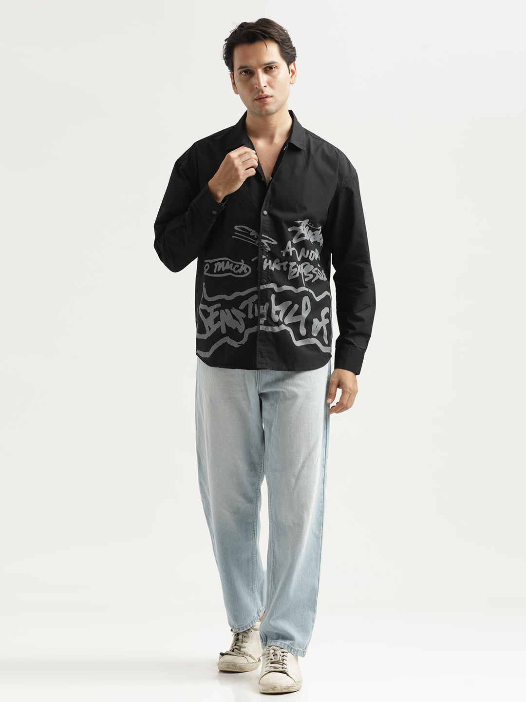 Men Oversized Cotton Shirt