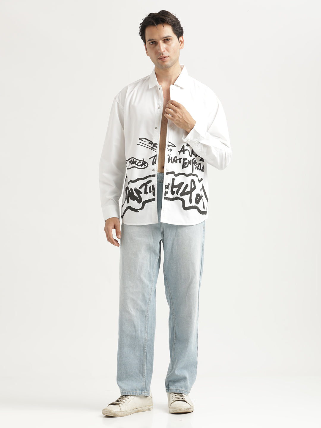 Men Oversized Cotton Shirt