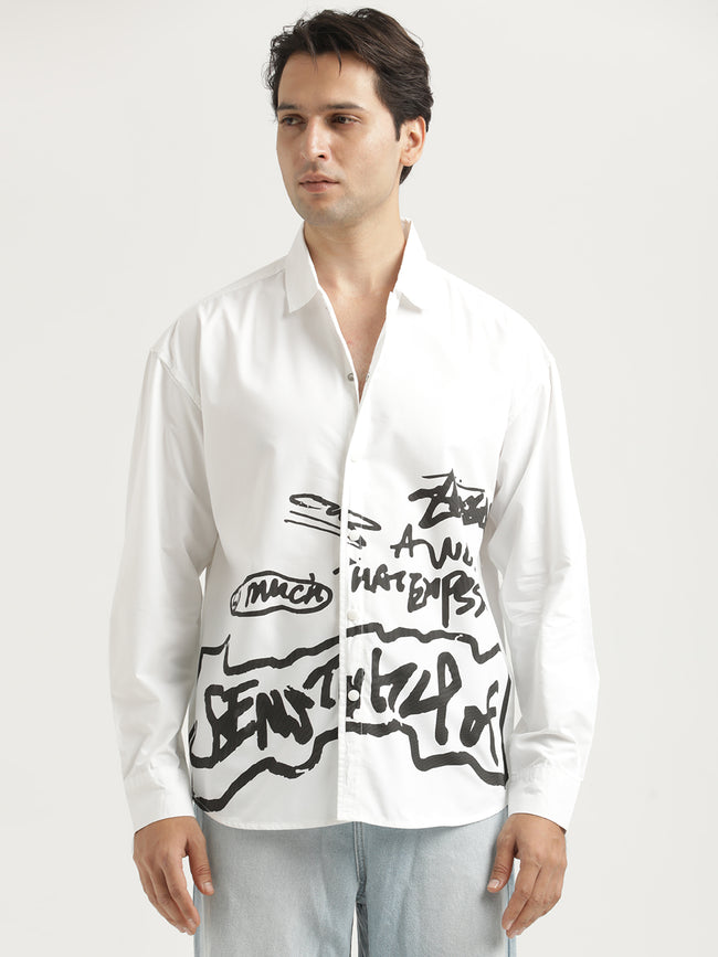 Men Oversized Cotton Shirt