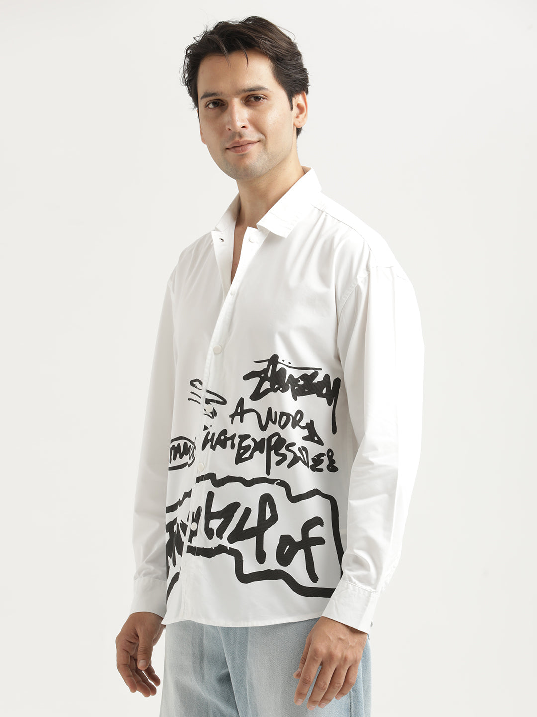 Men Oversized Cotton Shirt