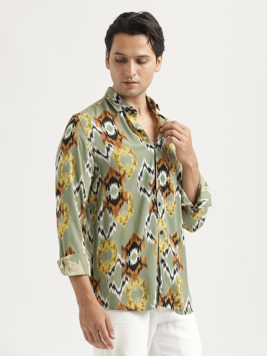 Men Printed Viscose Shirt