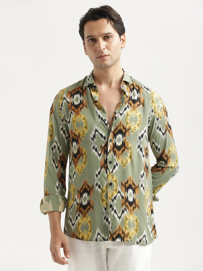 Men Printed Viscose Shirt