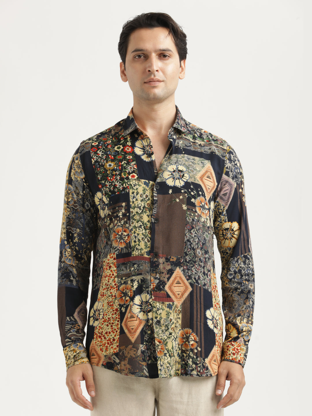 Men Printed Viscose Shirt