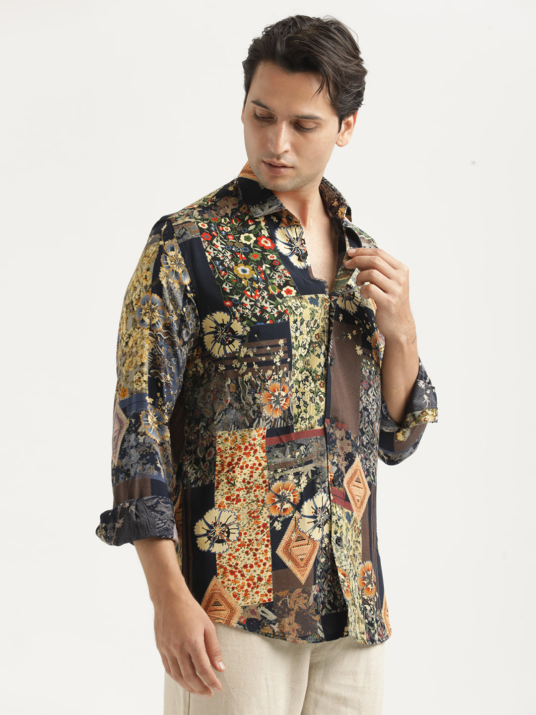 Men Printed Viscose Shirt
