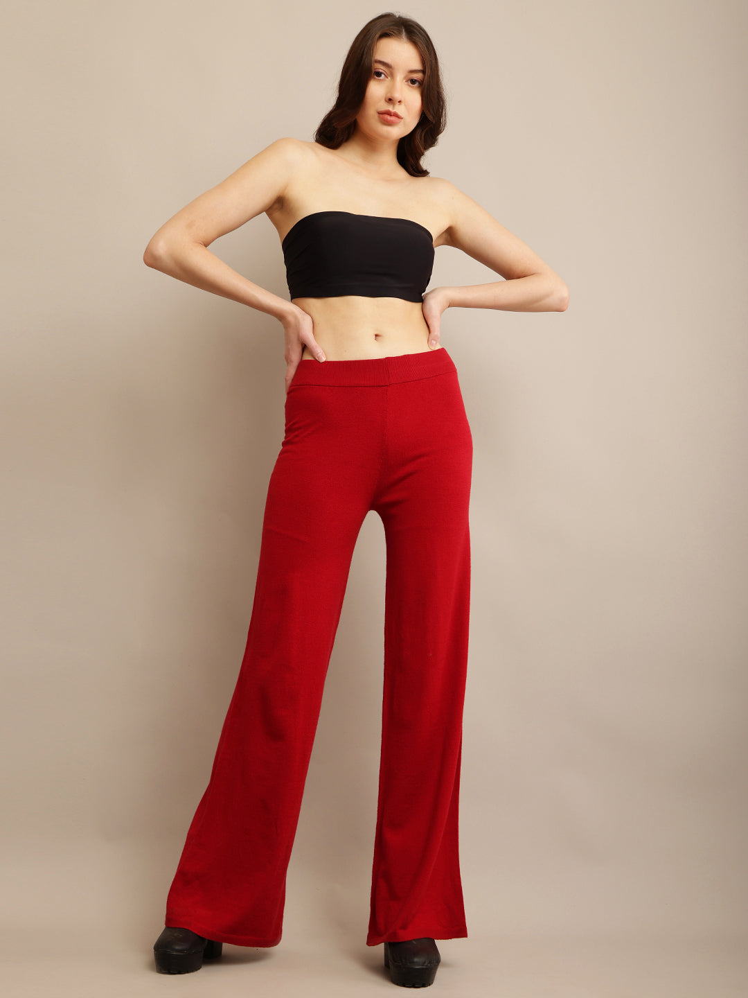 Women Solid Flared Pants