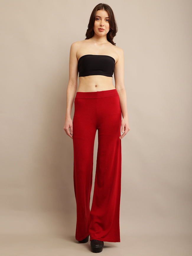 Women Solid Flared Pants
