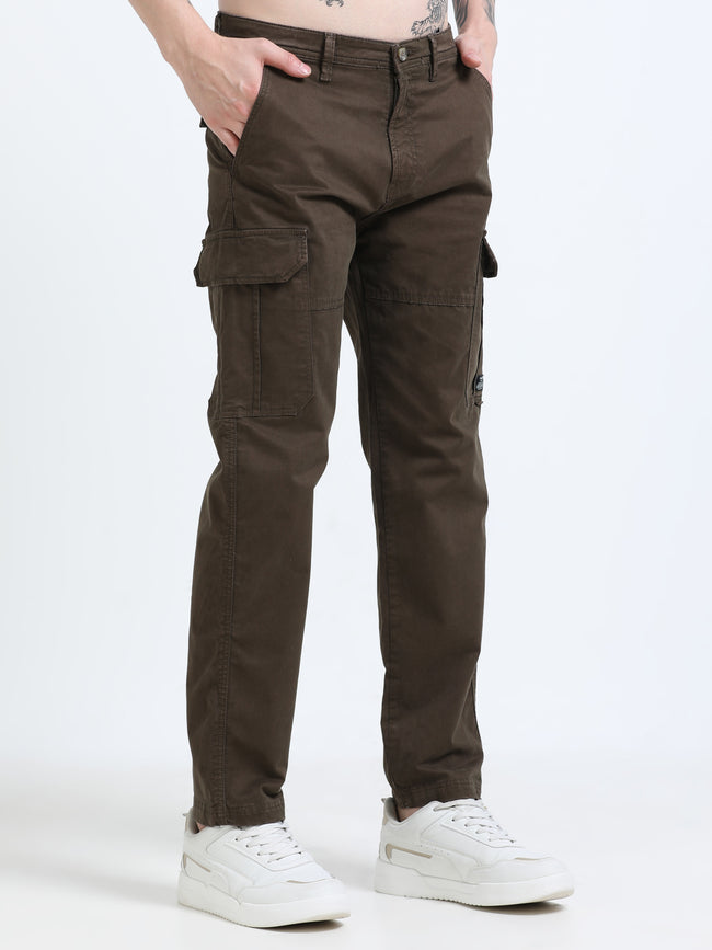 Men Brown Cargo Pants