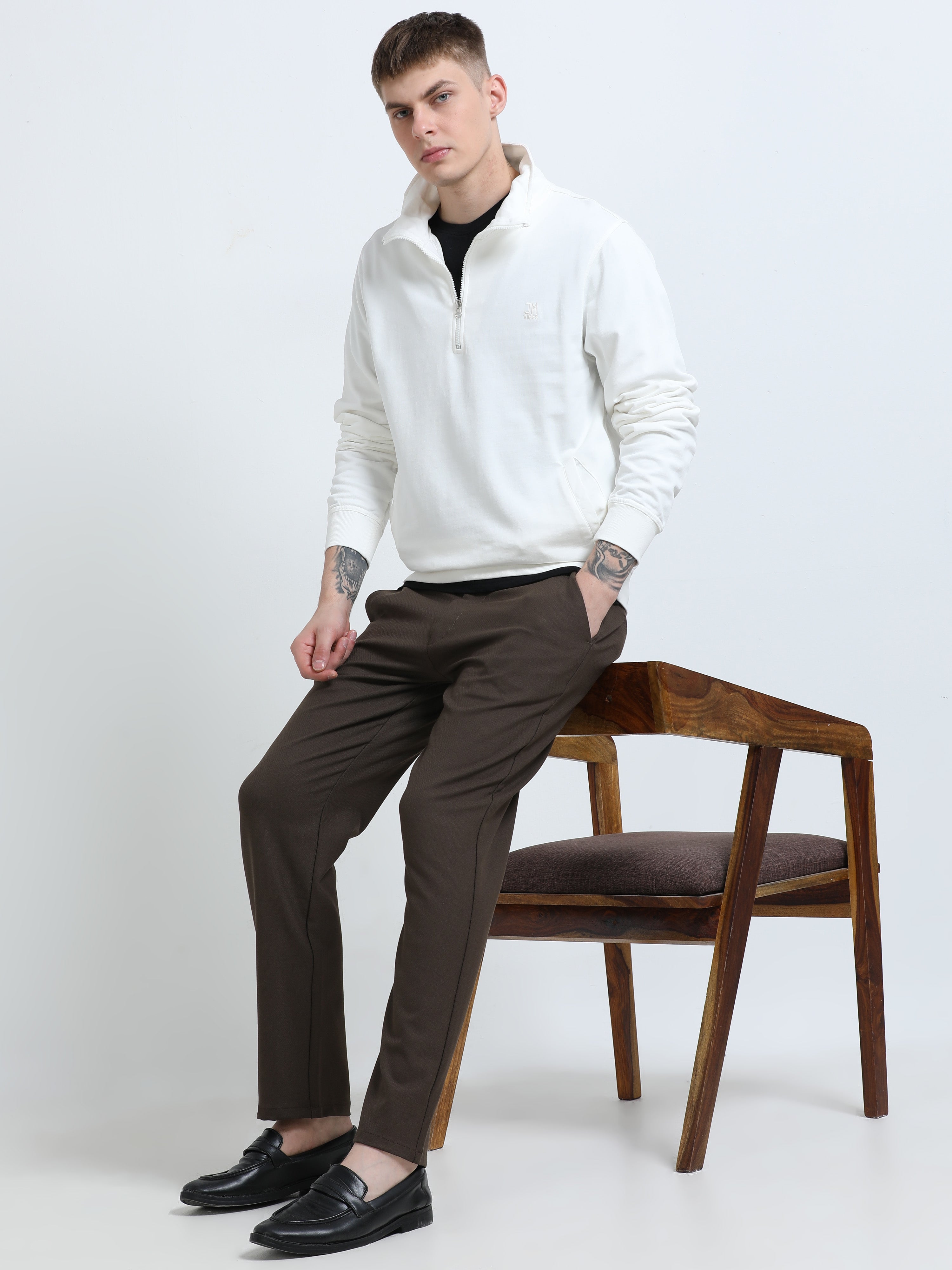 Men Brown Formal Trousers