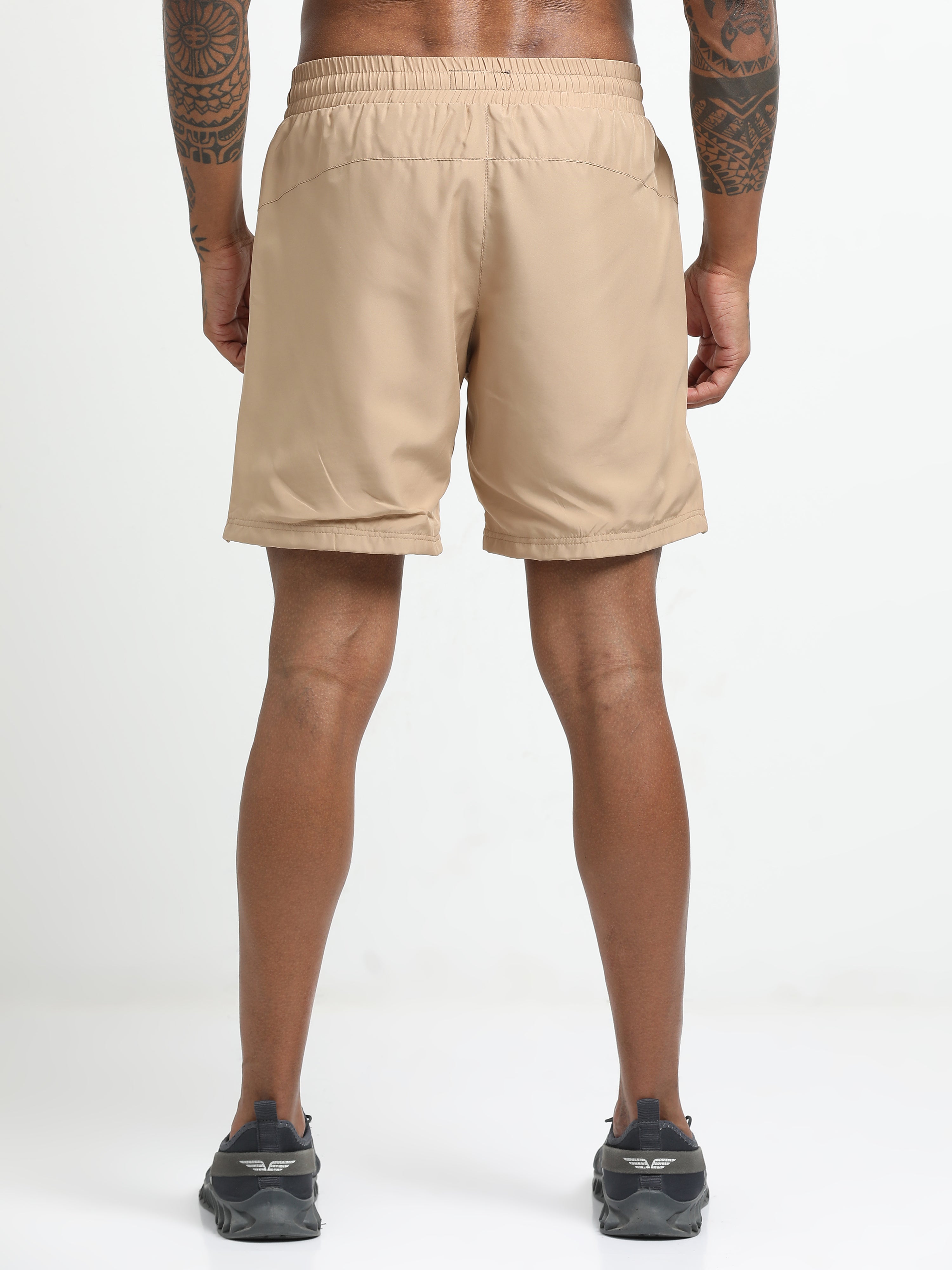 Men Beige Victory Sports Shorts
