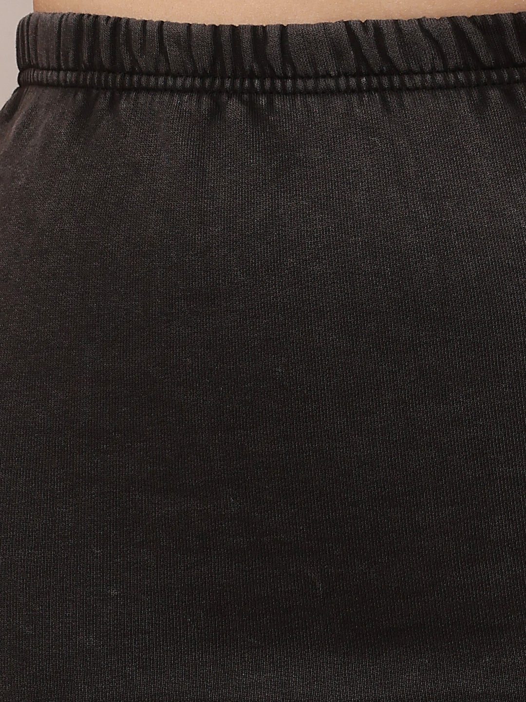 Women Dark Grey Elastic Waist A-Line Maxi Skirt