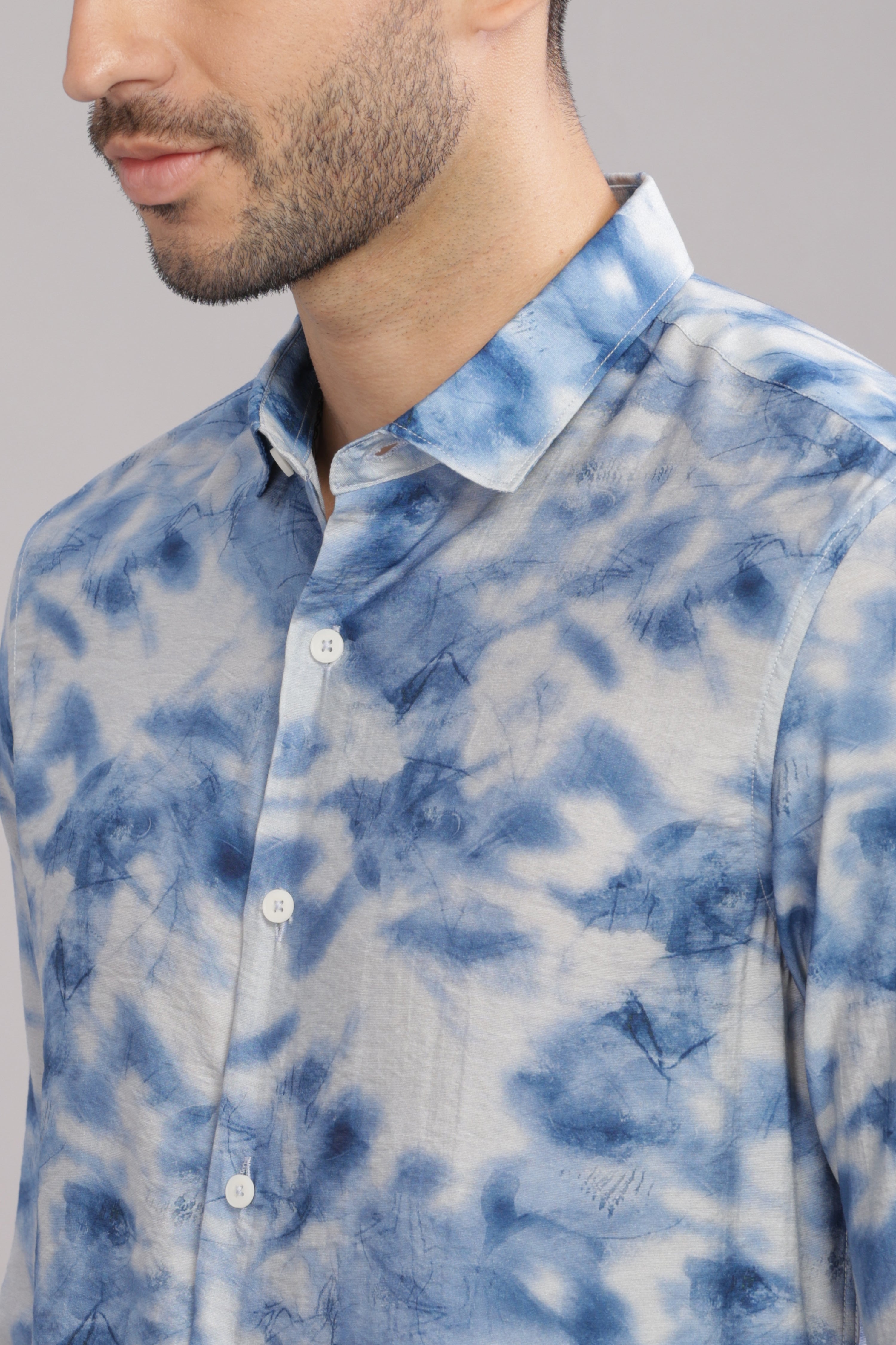 Men Blue Slim Fit Shirt