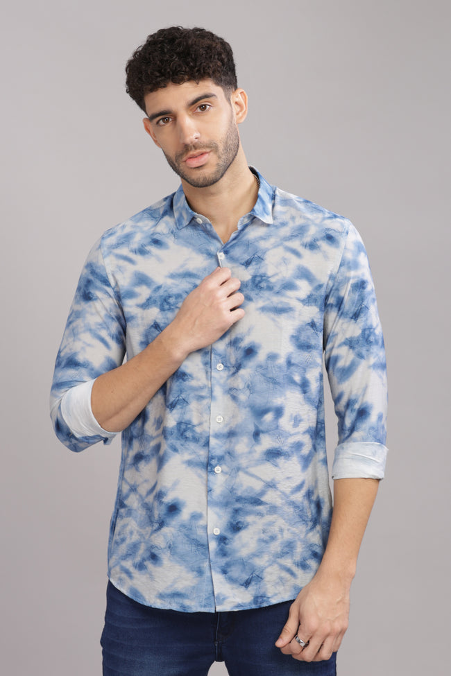 Men Blue Slim Fit Shirt