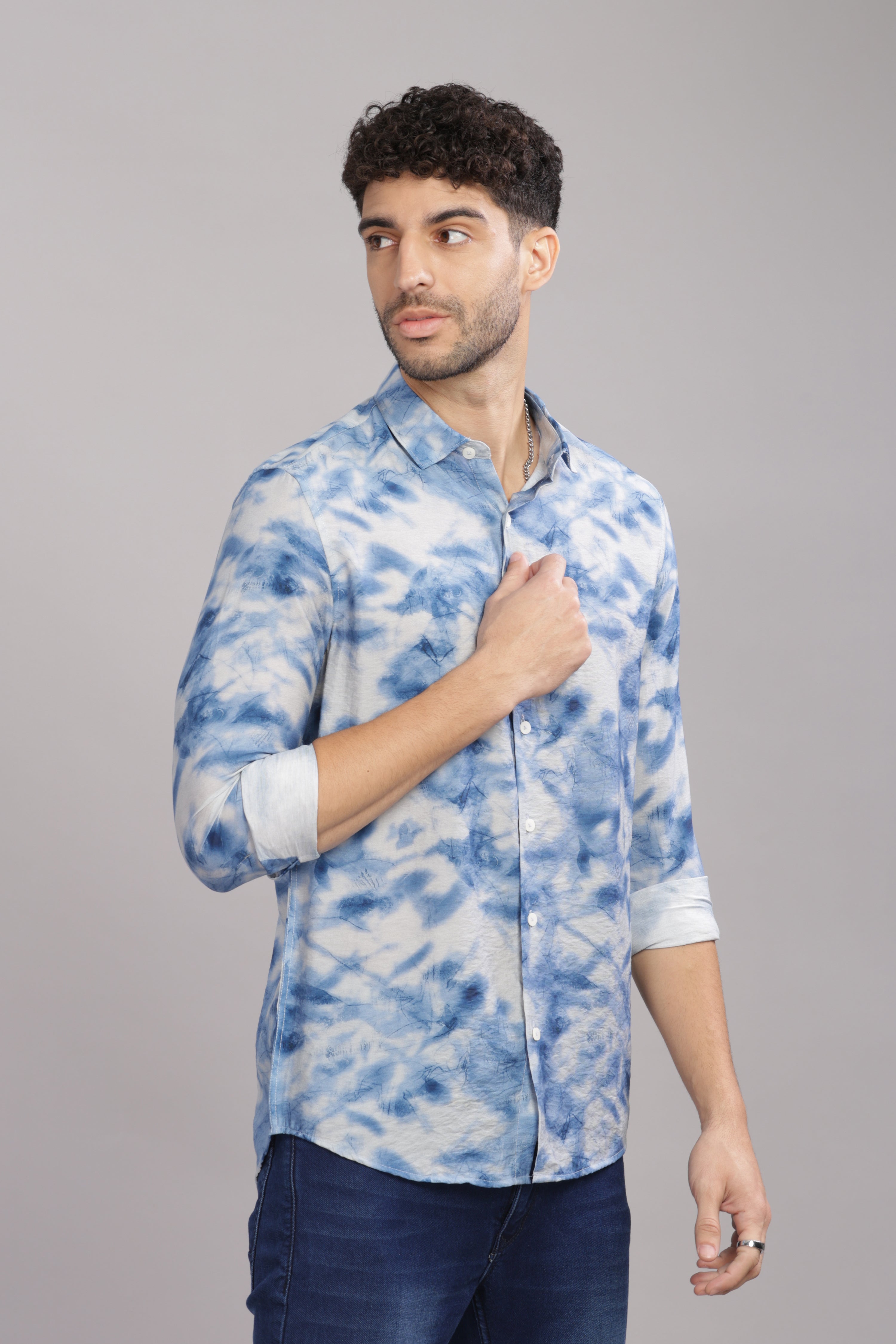 Men Blue Slim Fit Shirt