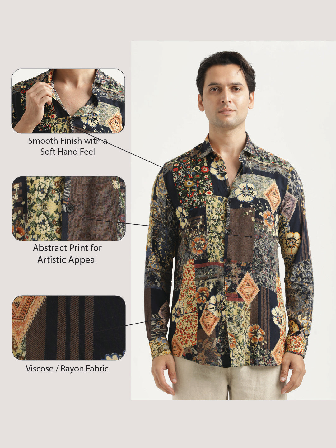 Men Printed Viscose Shirt