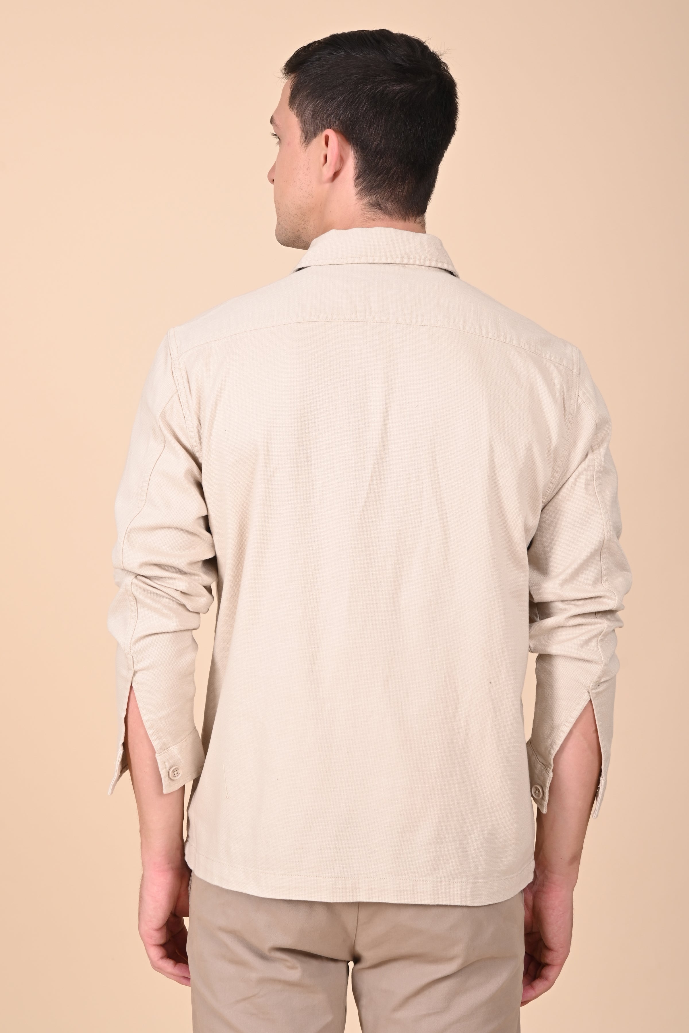 Men Winnie Zipper Jacket Beige Charm