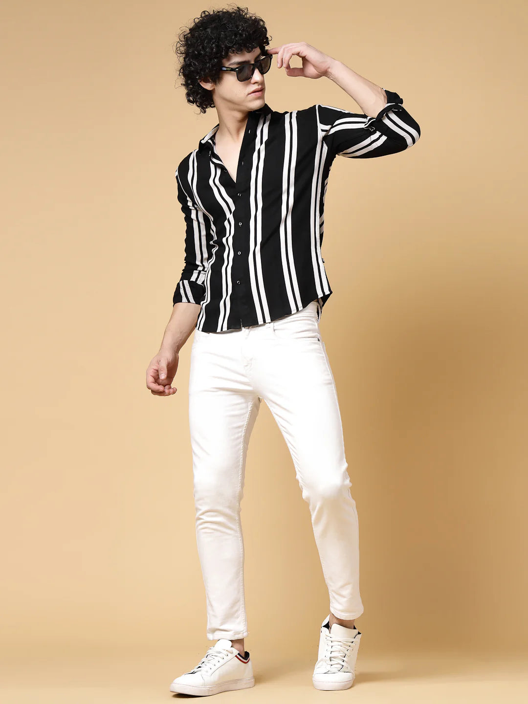 Men Onyx Striped Shirt
