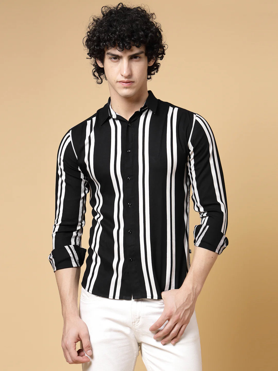 Men Onyx Striped Shirt
