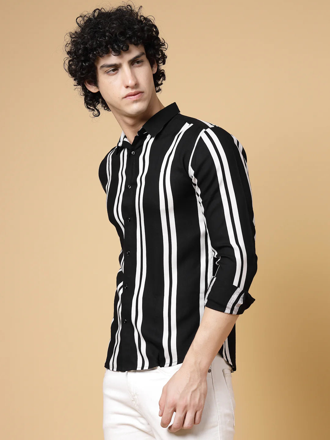 Men Onyx Striped Shirt