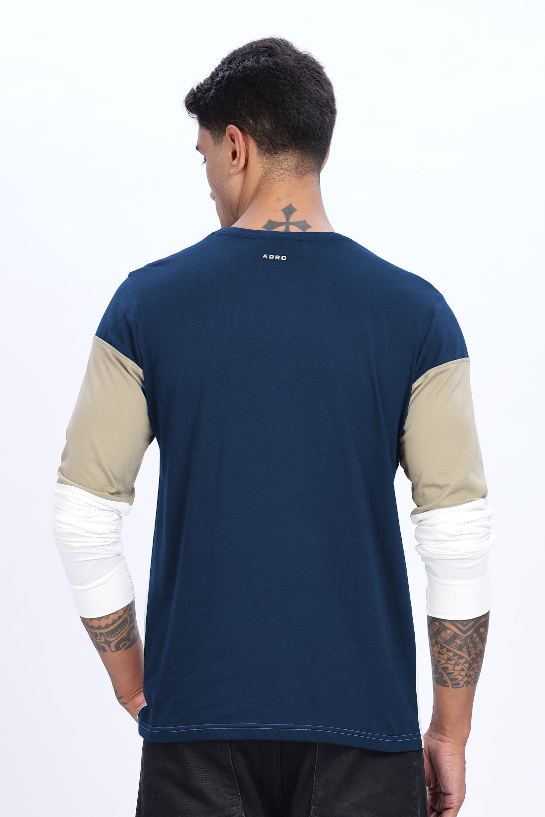 Men Multicolor Stylish Full Sleeve Round Neck T-Shirt