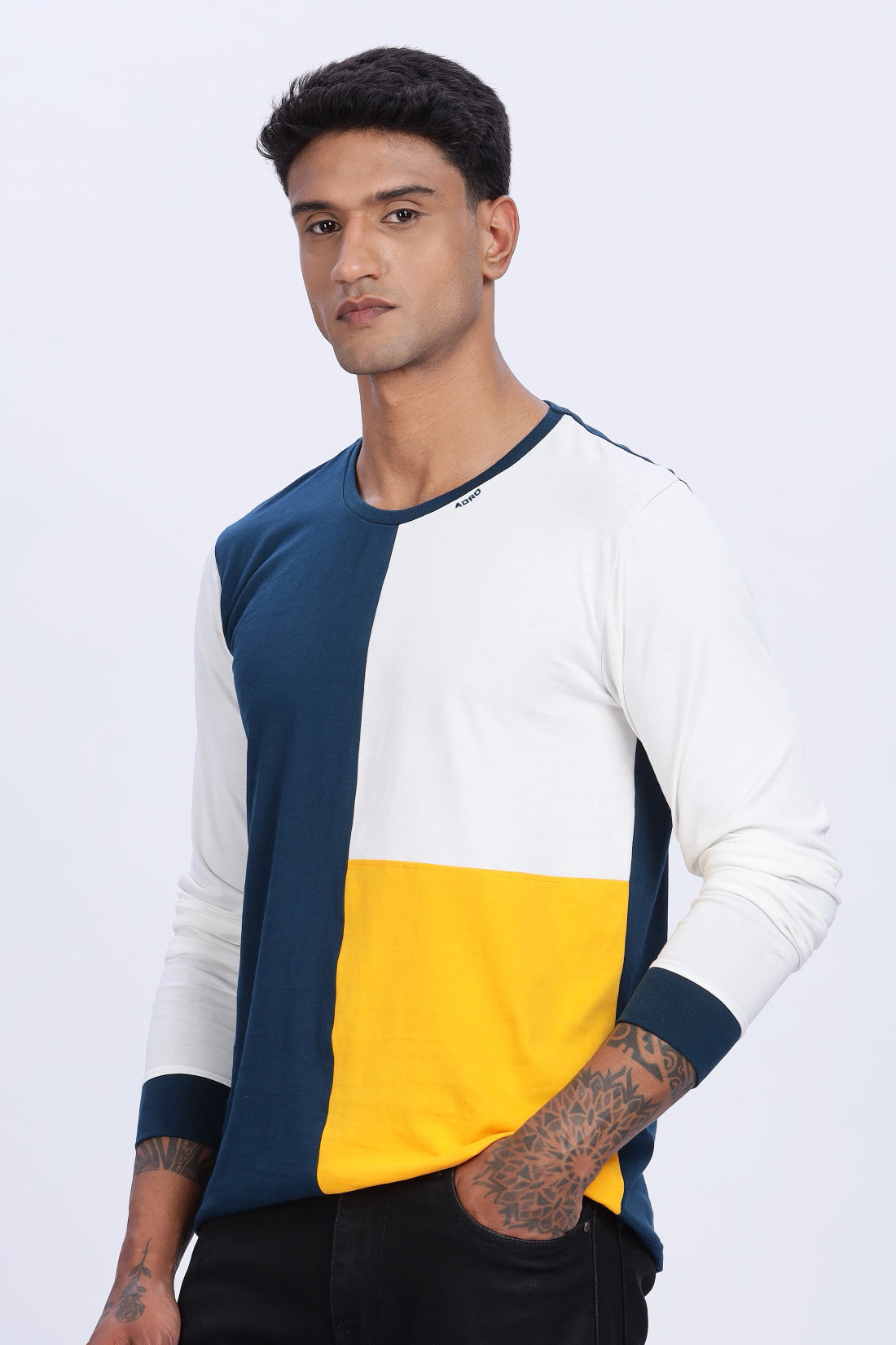 Men Multicolor Casual Trendy Full Sleeve Round Neck T-Shirt