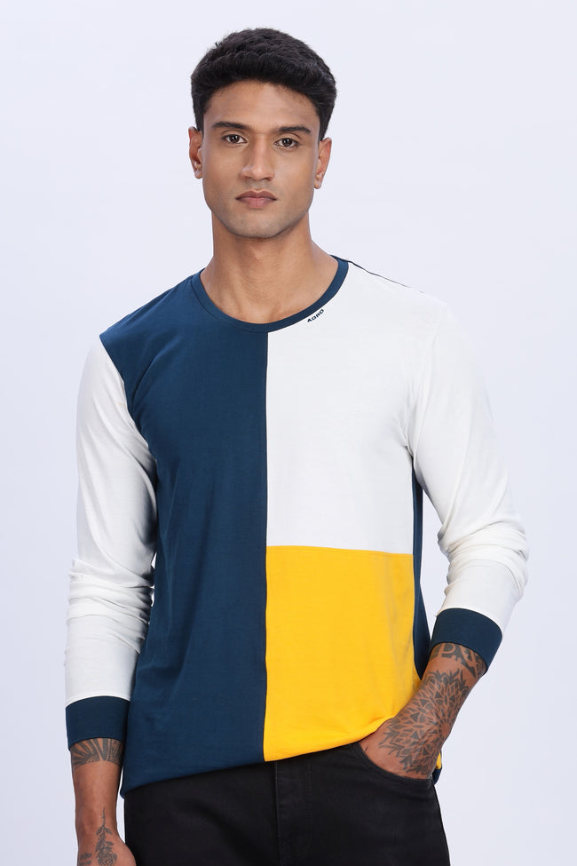 Men Multicolor Casual Trendy Full Sleeve Round Neck T-Shirt