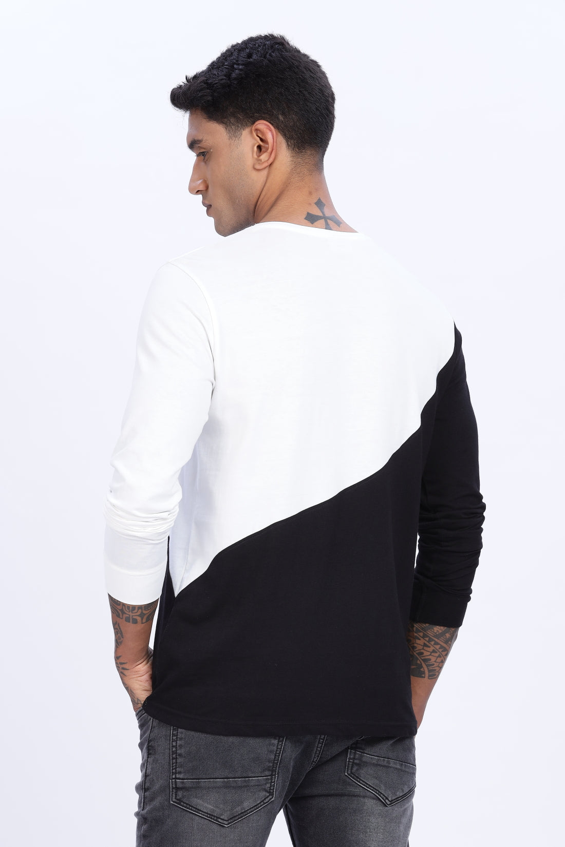 Men Multicolor Casual Relaxed Fit Round Neck T-Shirt