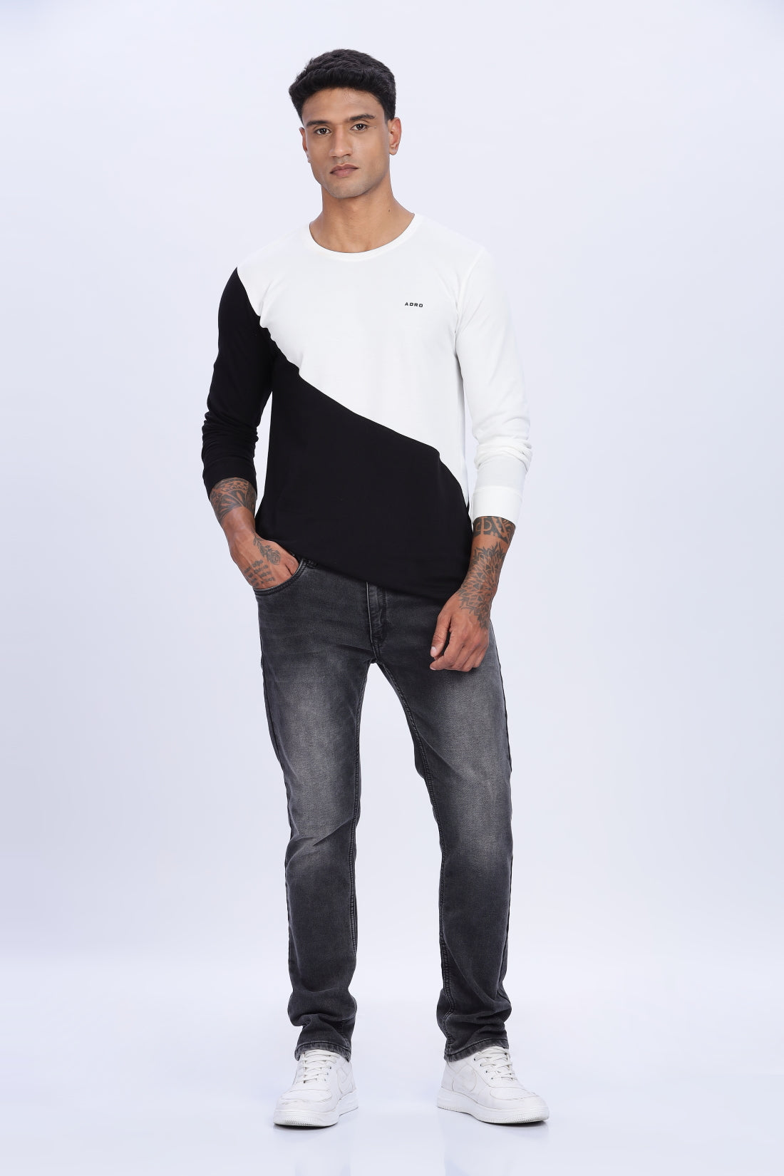Men Multicolor Casual Relaxed Fit Round Neck T-Shirt