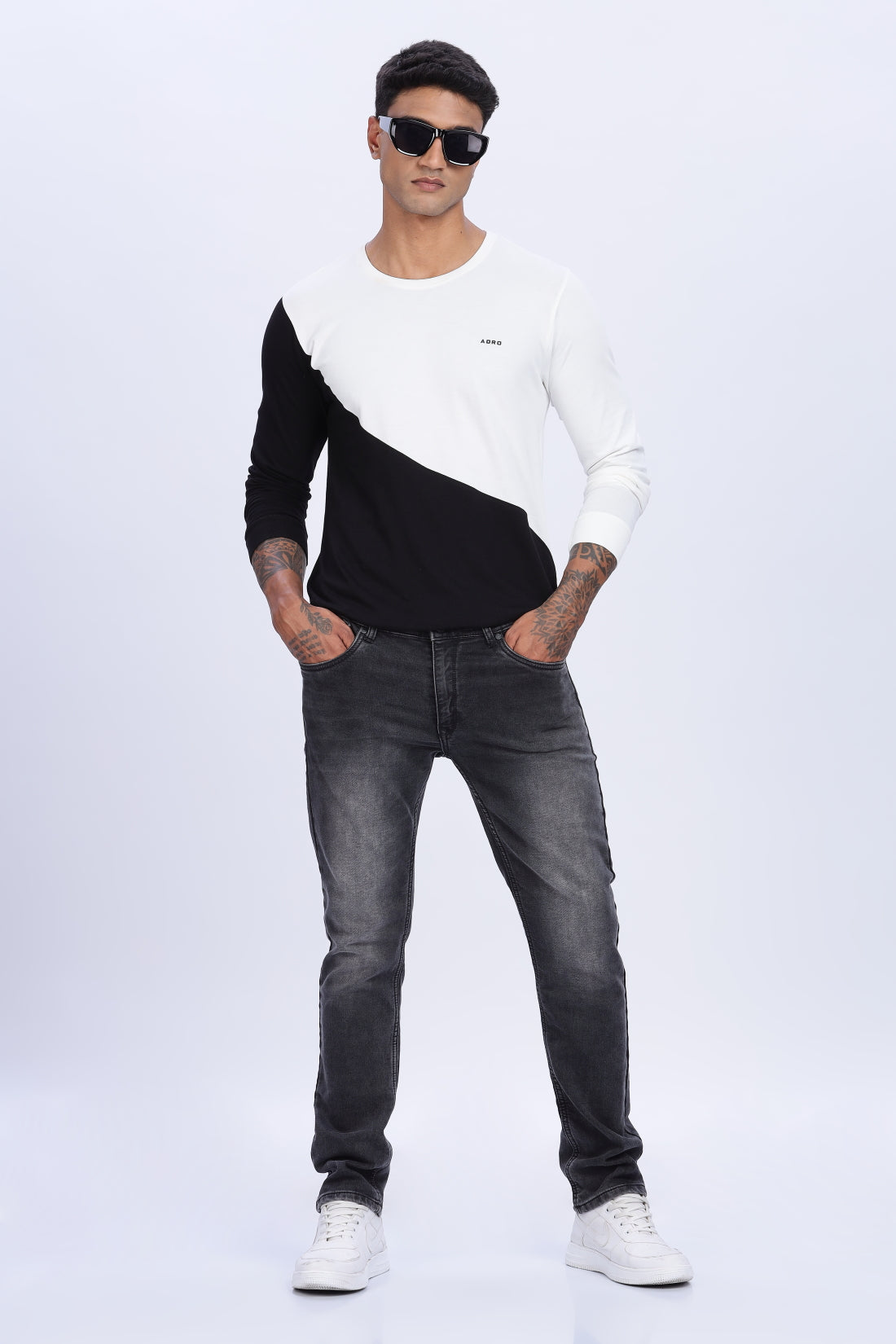 Men Multicolor Casual Relaxed Fit Round Neck T-Shirt