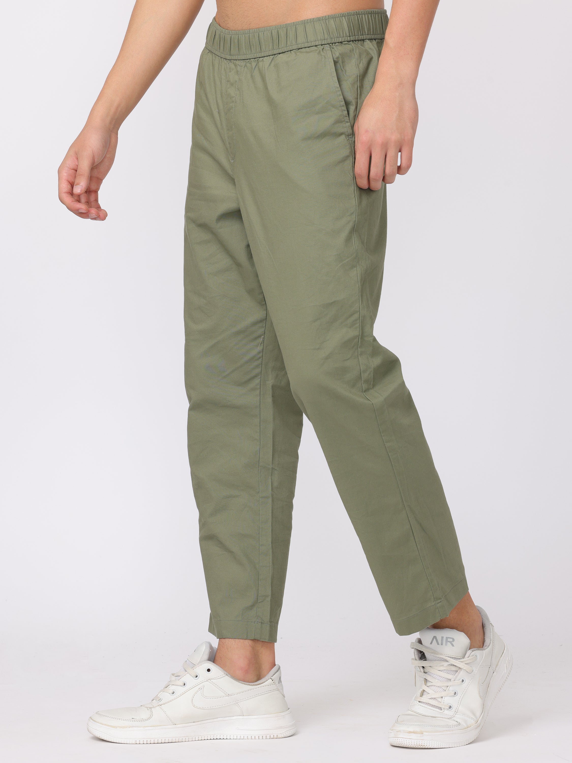 Men Olive Regular Fit Jogger Pants