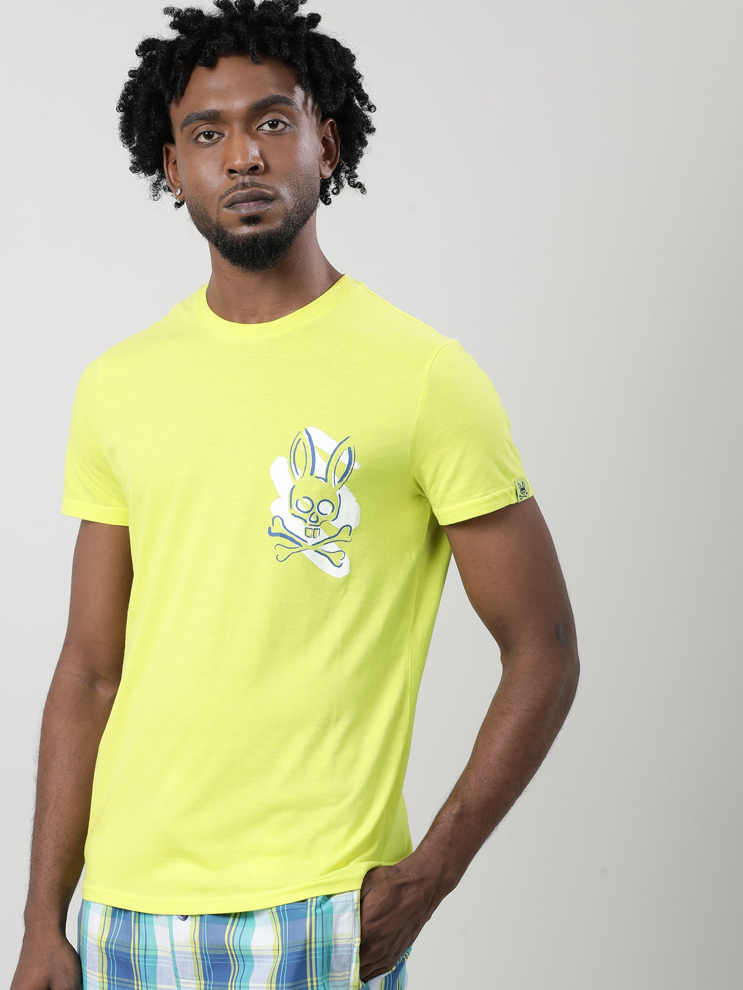 Men Yellow Quick-Dry Relaxed Fit Cotton T-Shirt
