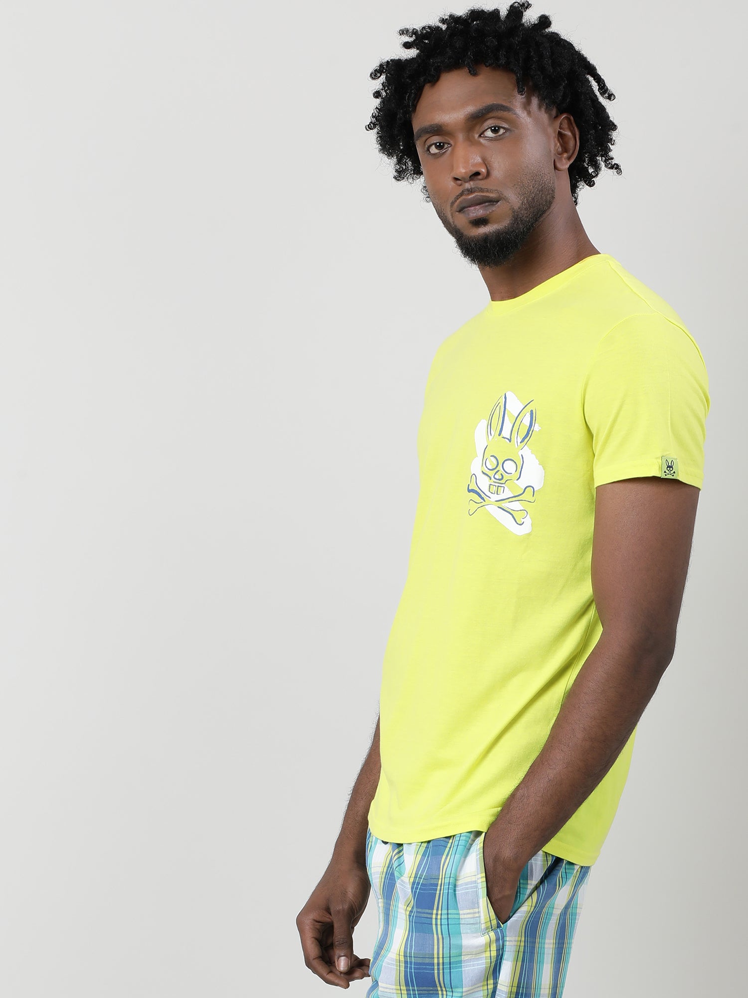 Men Yellow Quick-Dry Relaxed Fit Cotton T-Shirt
