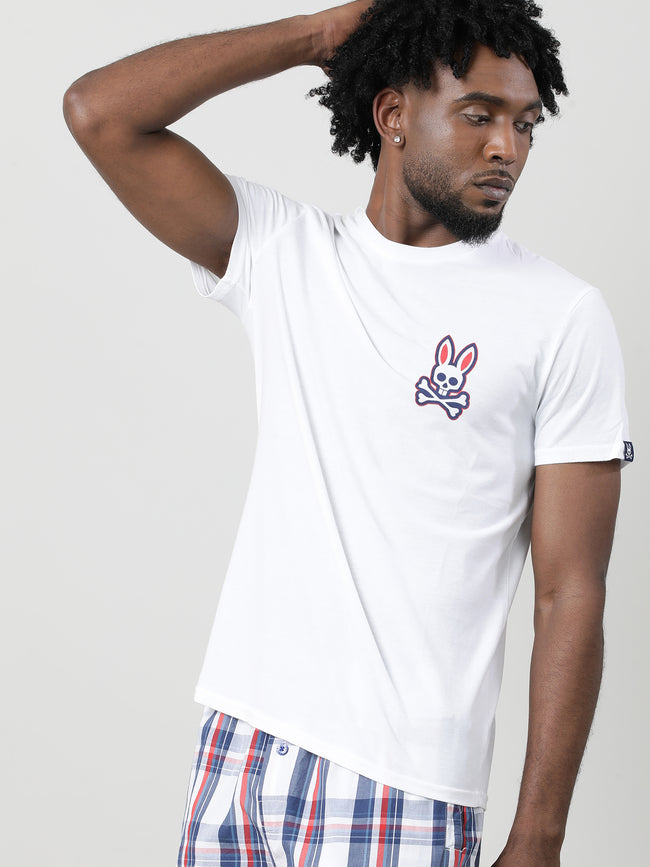 Men White Quick-Dry Relaxed Fit Cotton T-Shirt