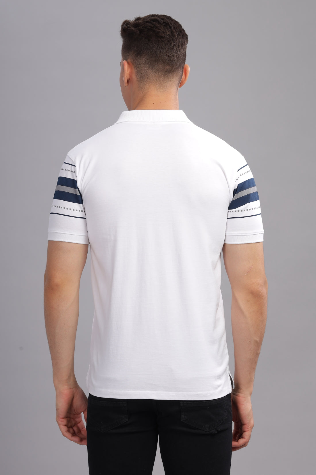 Men White Regular Fit Polo T-Shirt