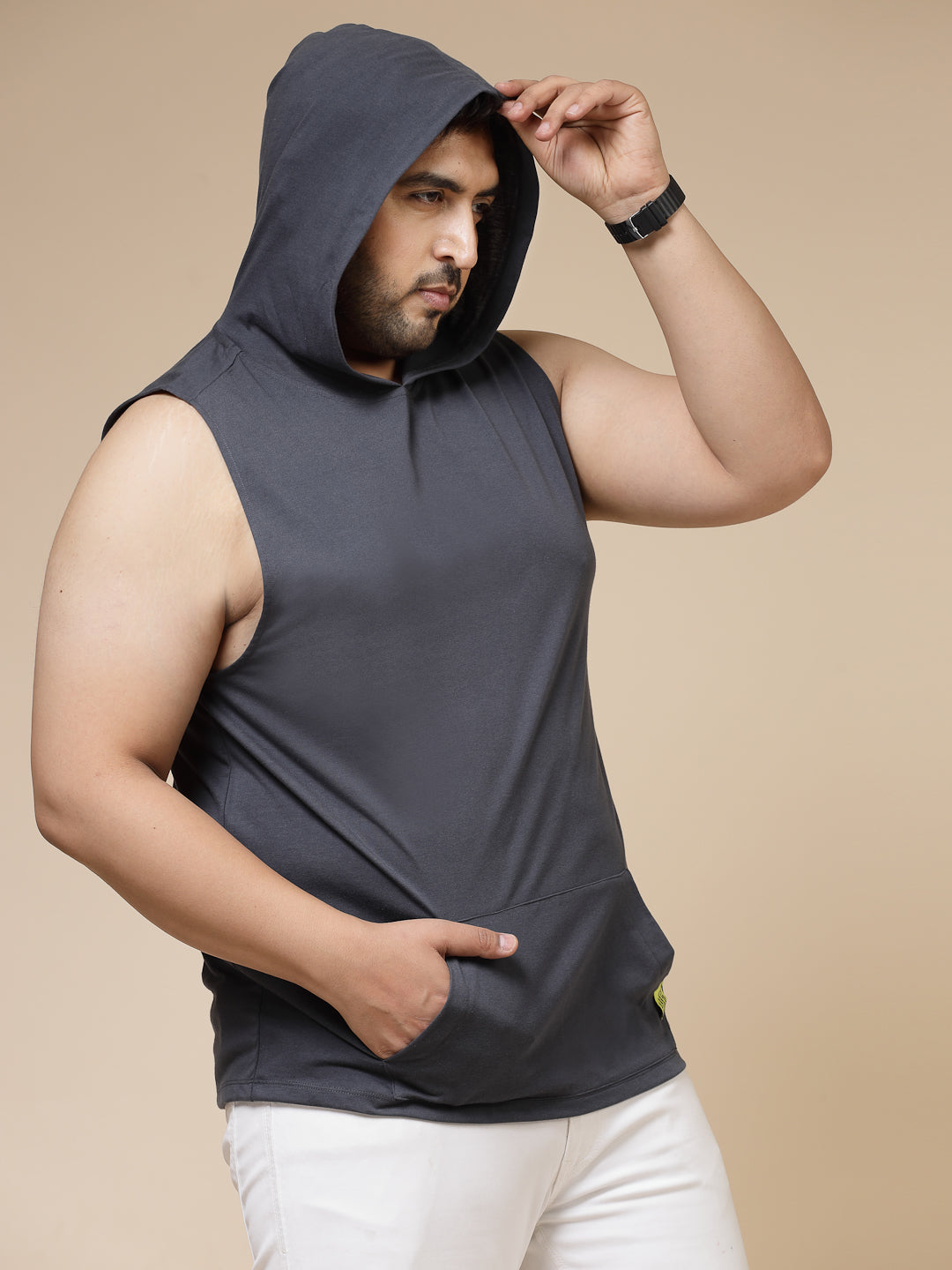 Men Cotton Fabric Canvas Typography Vest Tshirt